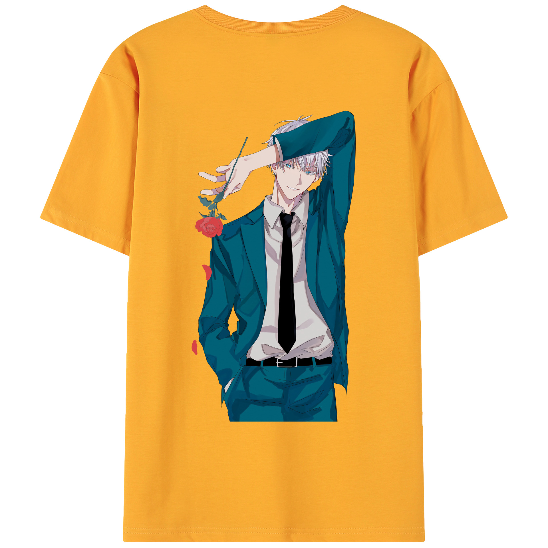 （画像用） 呪術廻戦 Jujutsu Kaisen 綿100％ メンズ半袖Tシャツ（バックプリント） 通気性