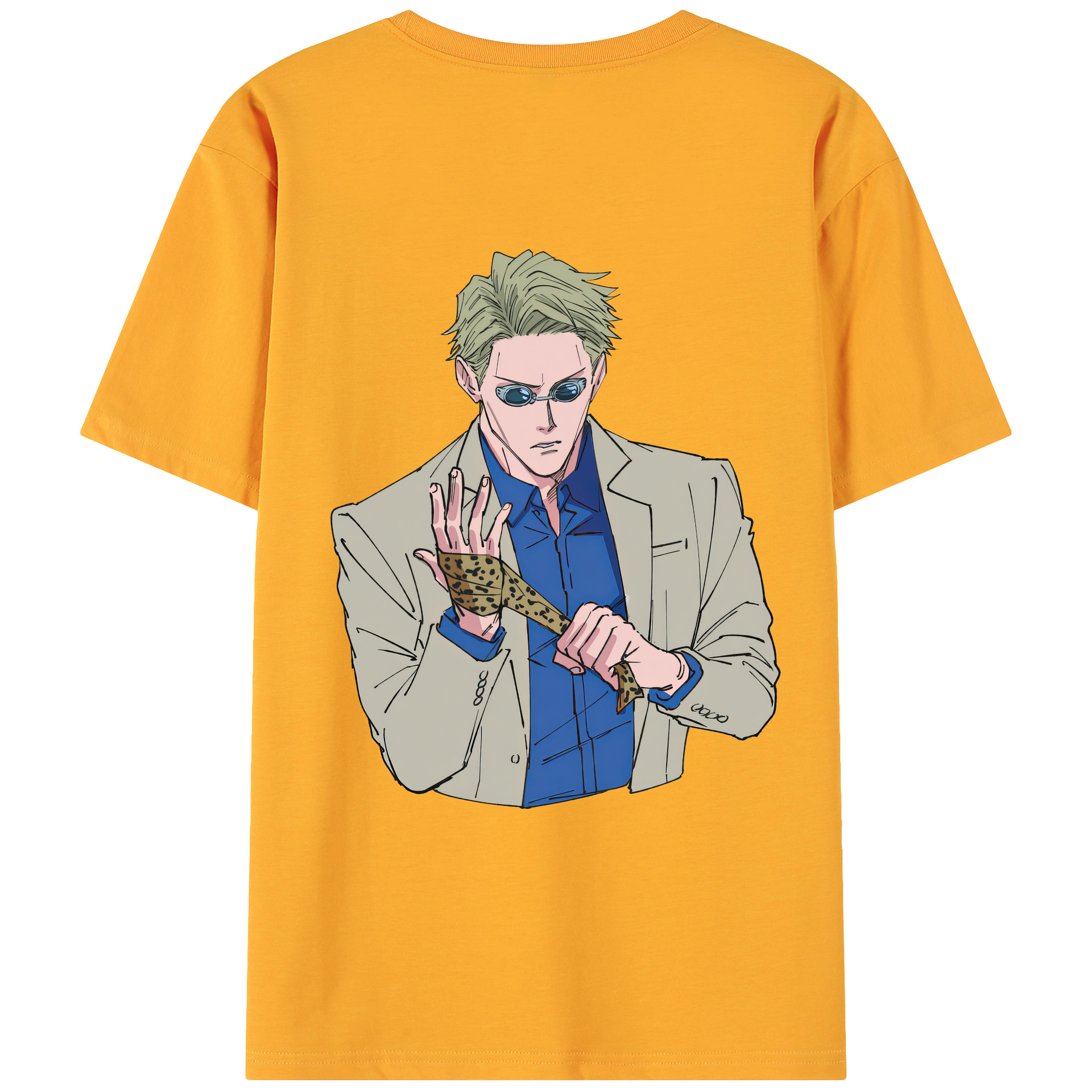 （画像用） 呪術廻戦 Jujutsu Kaisen 綿100％ メンズ半袖Tシャツ（バックプリント） 通気性