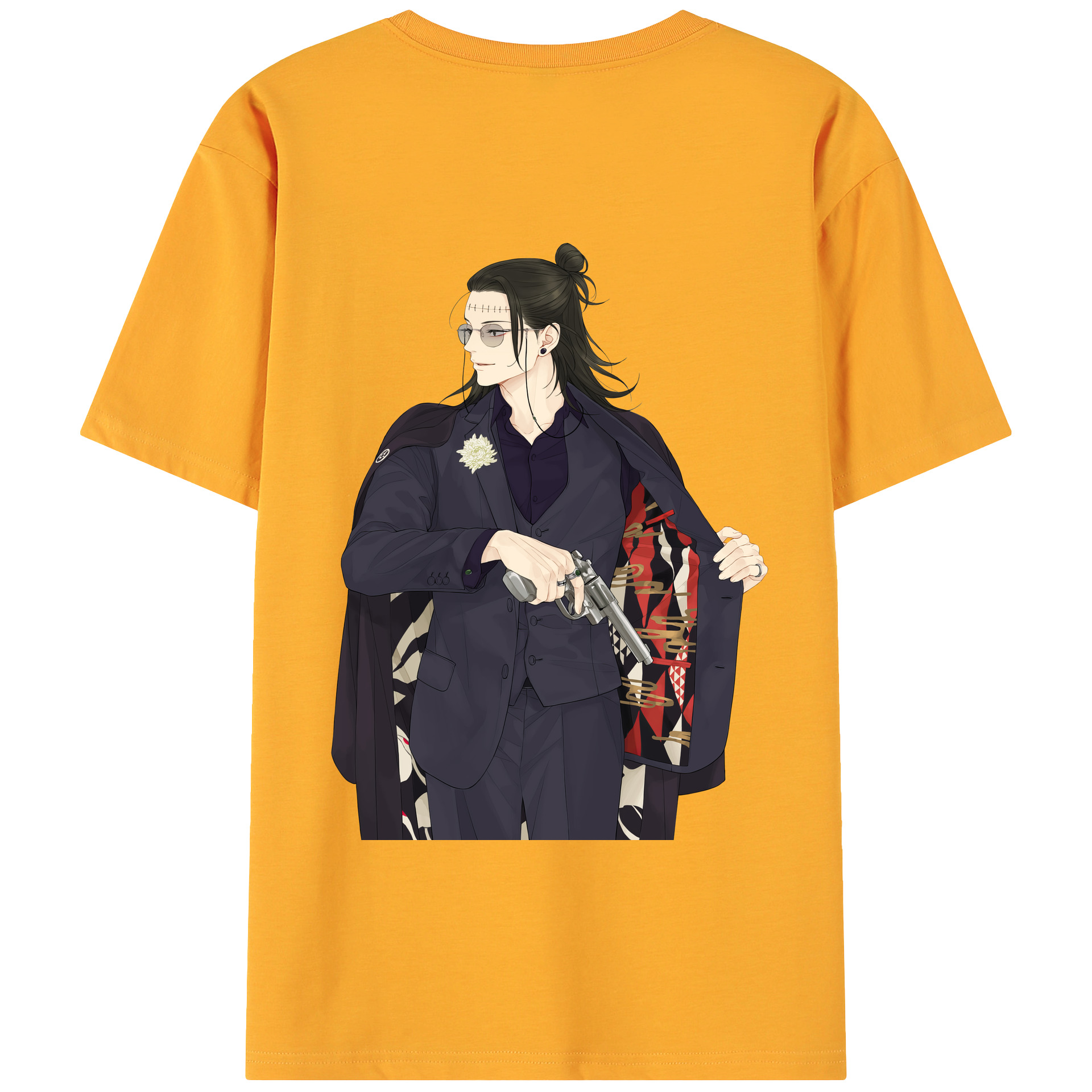 （画像用） 呪術廻戦 Jujutsu Kaisen 綿100％ メンズ半袖Tシャツ（バックプリント） 通気性