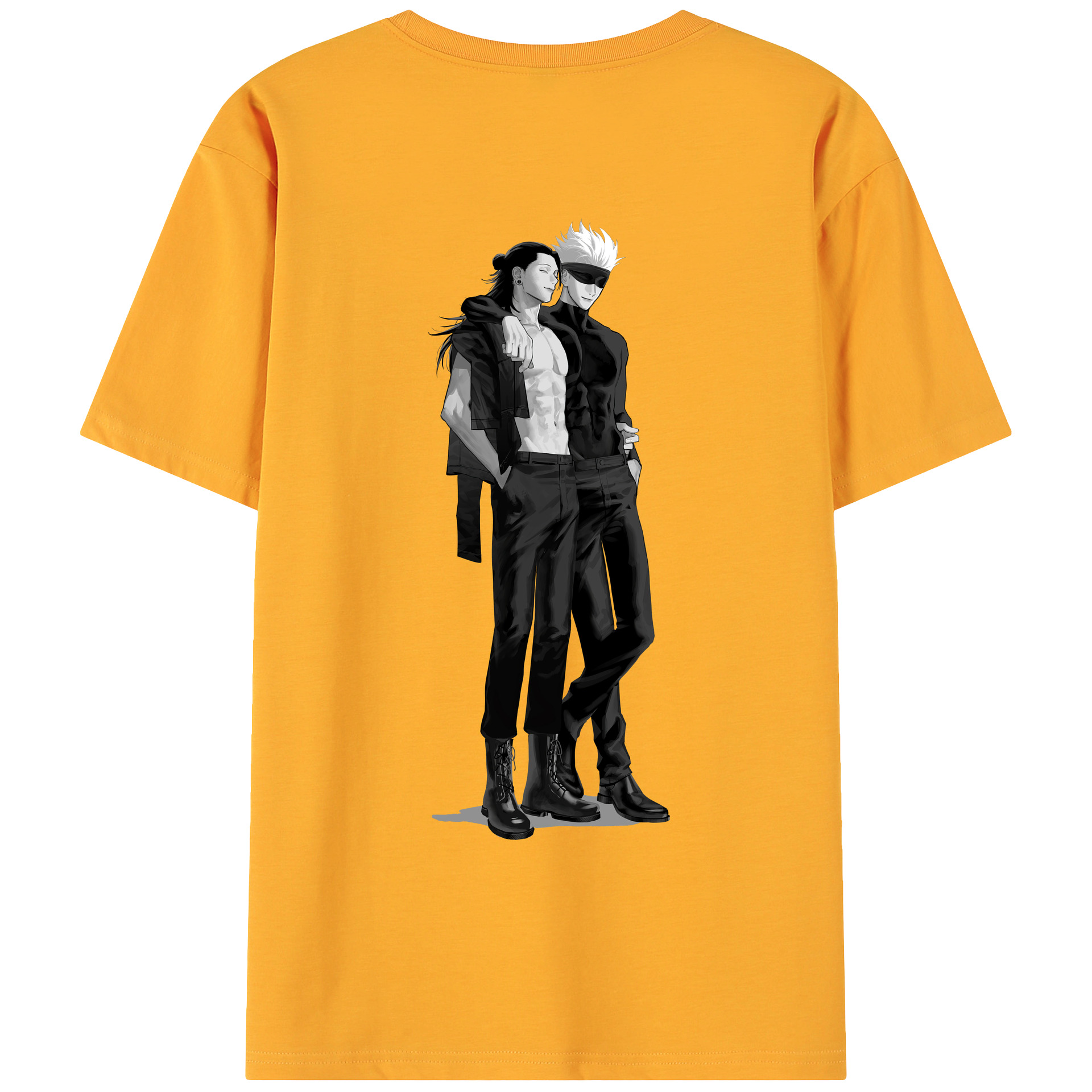 （画像用） 呪術廻戦 Jujutsu Kaisen 綿100％ メンズ半袖Tシャツ（バックプリント） 通気性