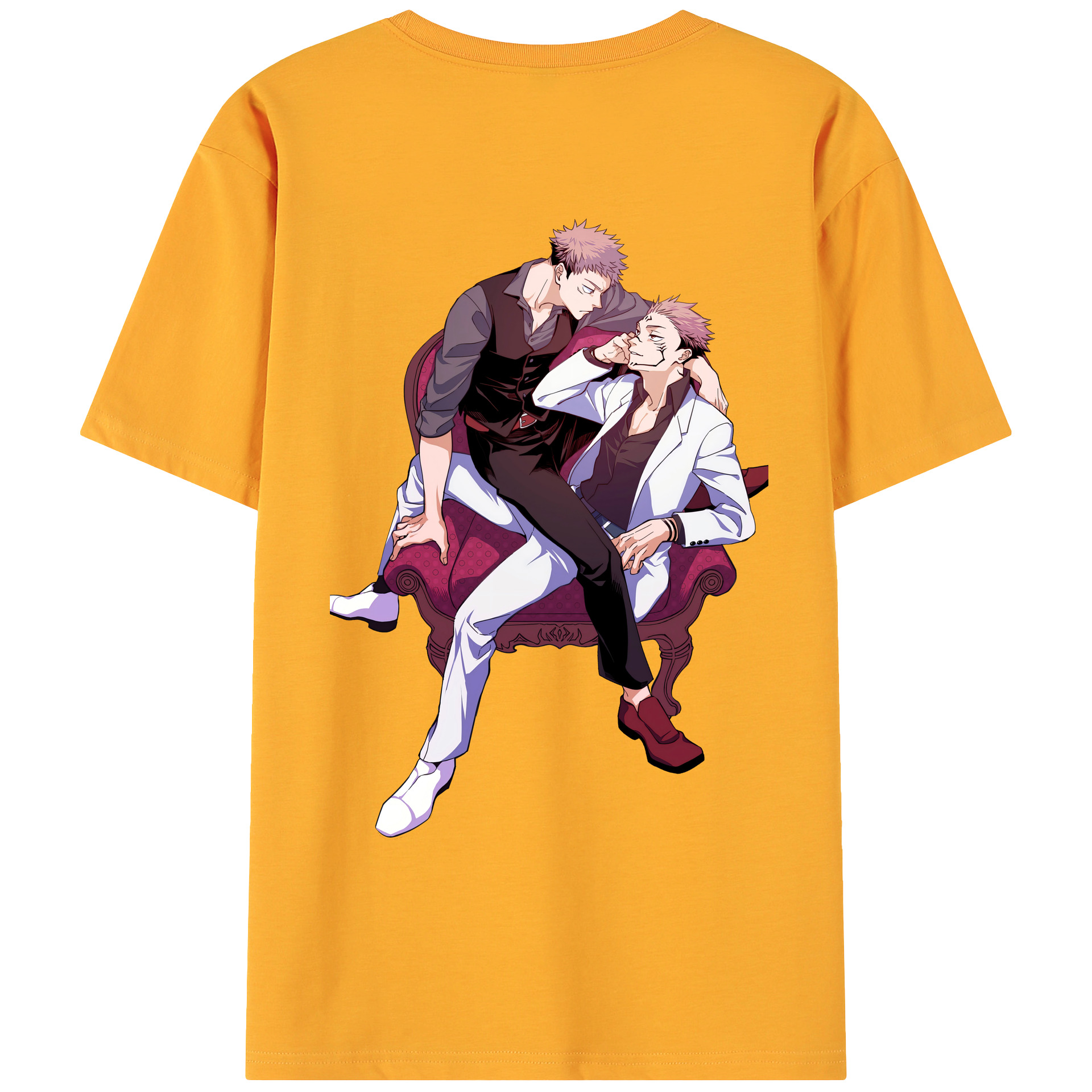 （画像用） 呪術廻戦 Jujutsu Kaisen 綿100％ メンズ半袖Tシャツ（バックプリント） 通気性