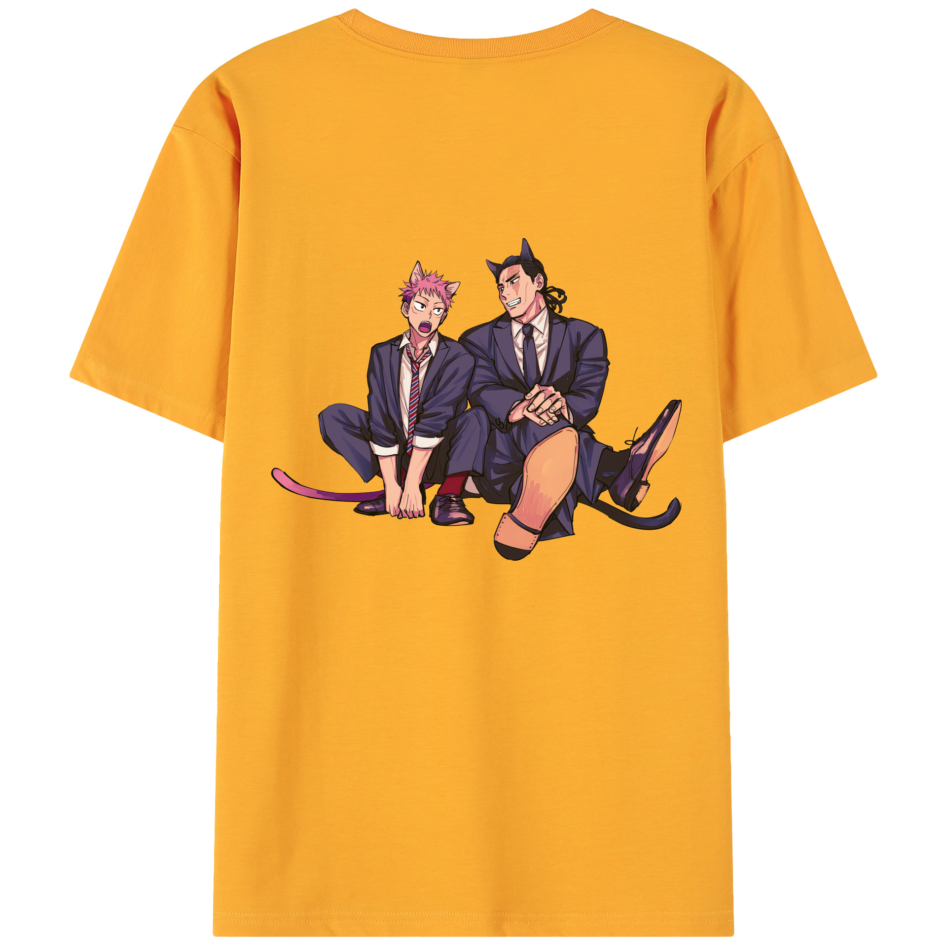 （画像用） 呪術廻戦 Jujutsu Kaisen 綿100％ メンズ半袖Tシャツ（バックプリント） 通気性