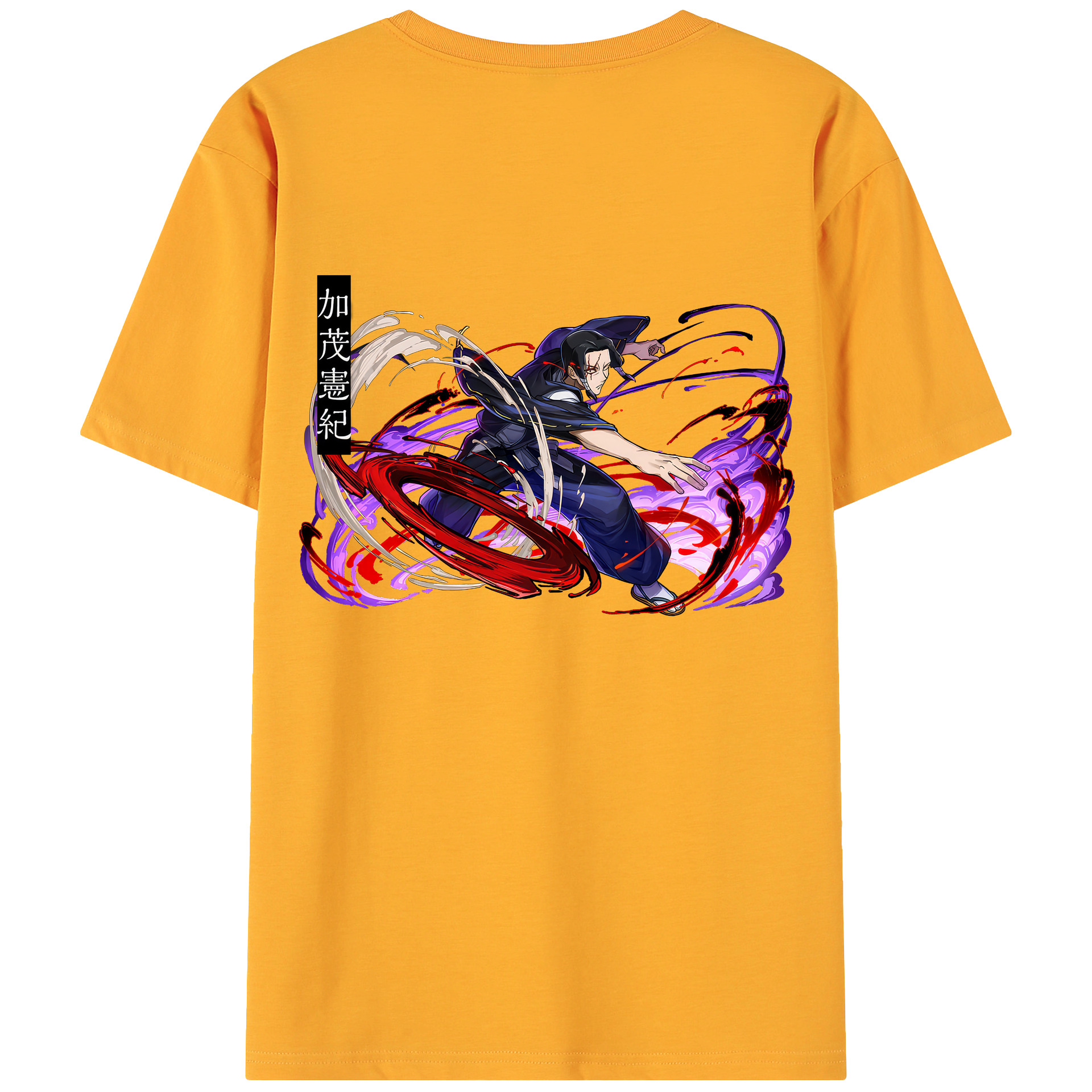 （画像用） 呪術廻戦 Jujutsu Kaisen 綿100％ メンズ半袖Tシャツ（バックプリント） 通気性