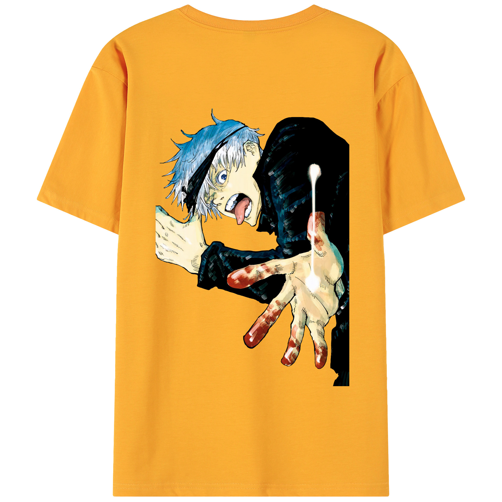（画像用） 呪術廻戦 Jujutsu Kaisen 綿100％ メンズ半袖Tシャツ（バックプリント） 通気性