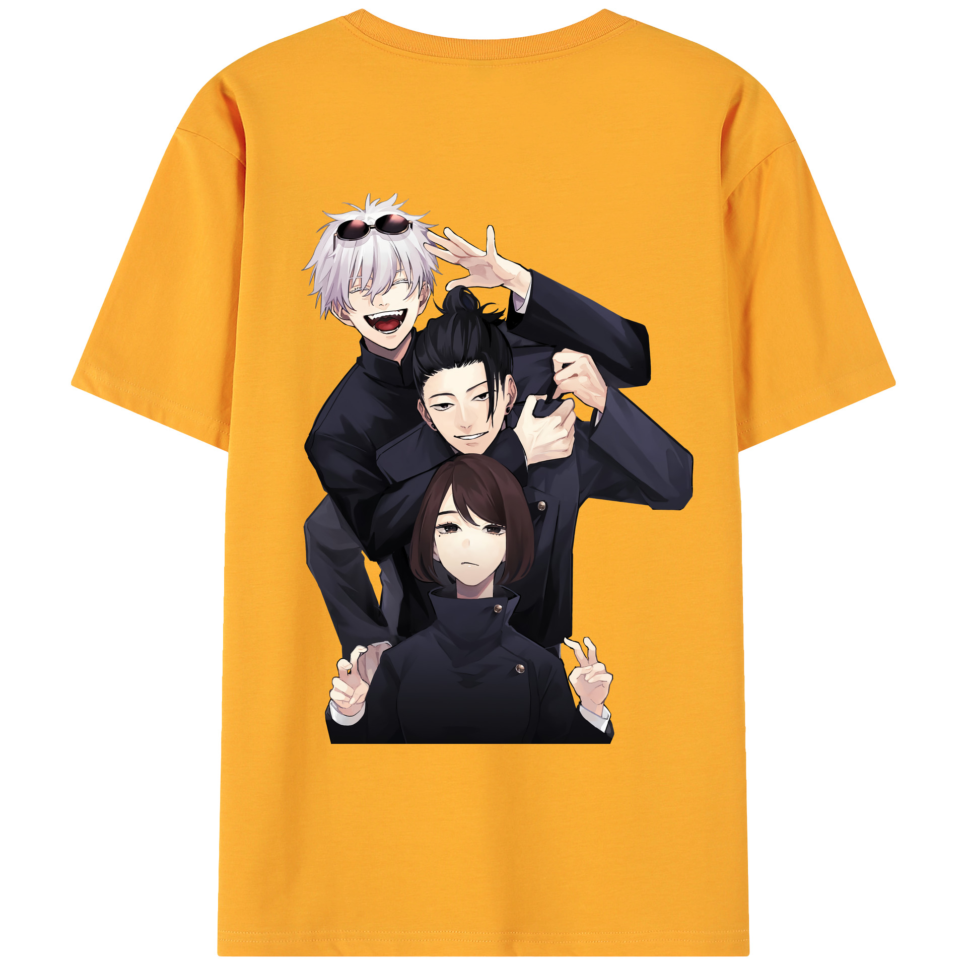 （画像用） 呪術廻戦 Jujutsu Kaisen 綿100％ メンズ半袖Tシャツ（バックプリント） 通気性