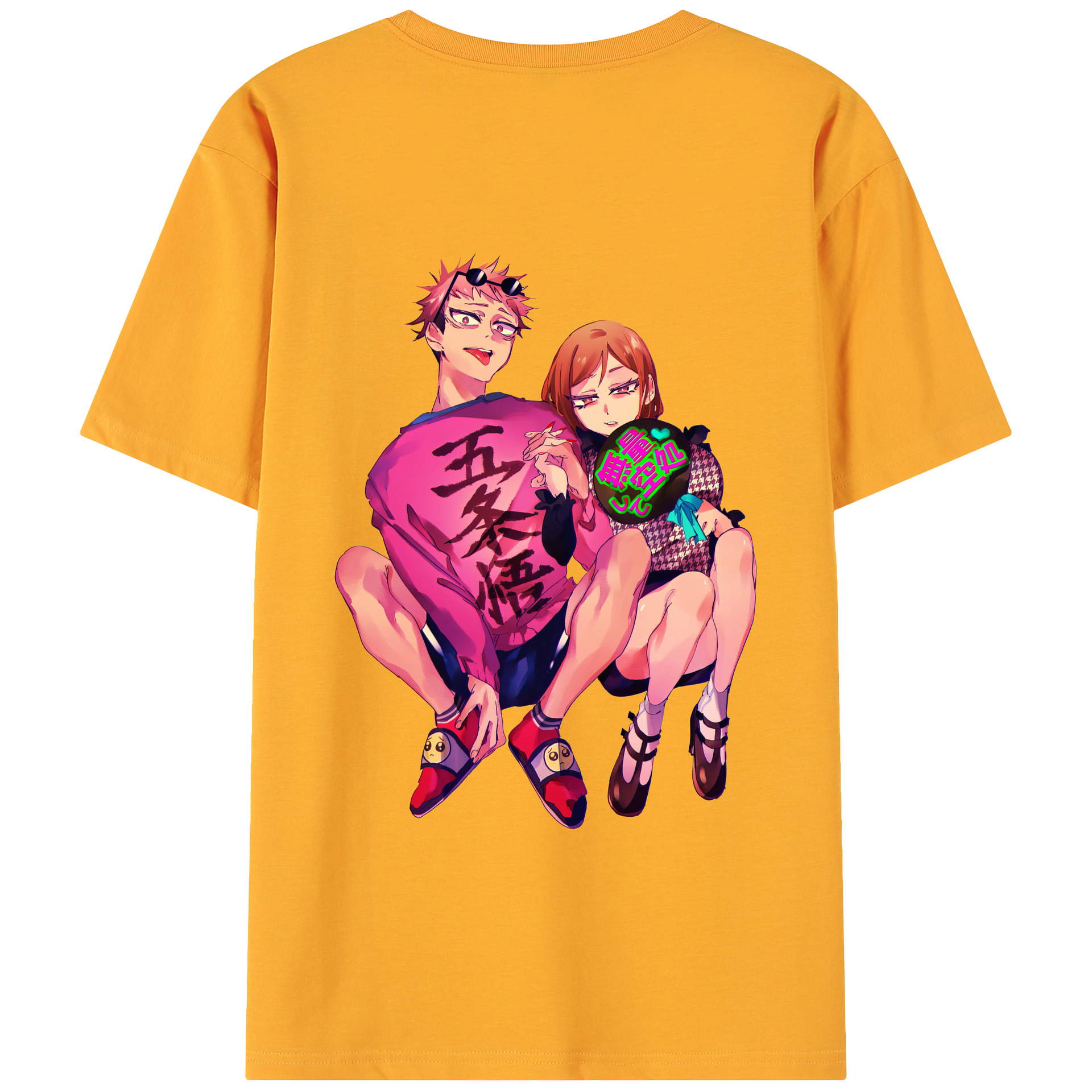 （画像用） 呪術廻戦 Jujutsu Kaisen 綿100％ メンズ半袖Tシャツ（バックプリント） 通気性