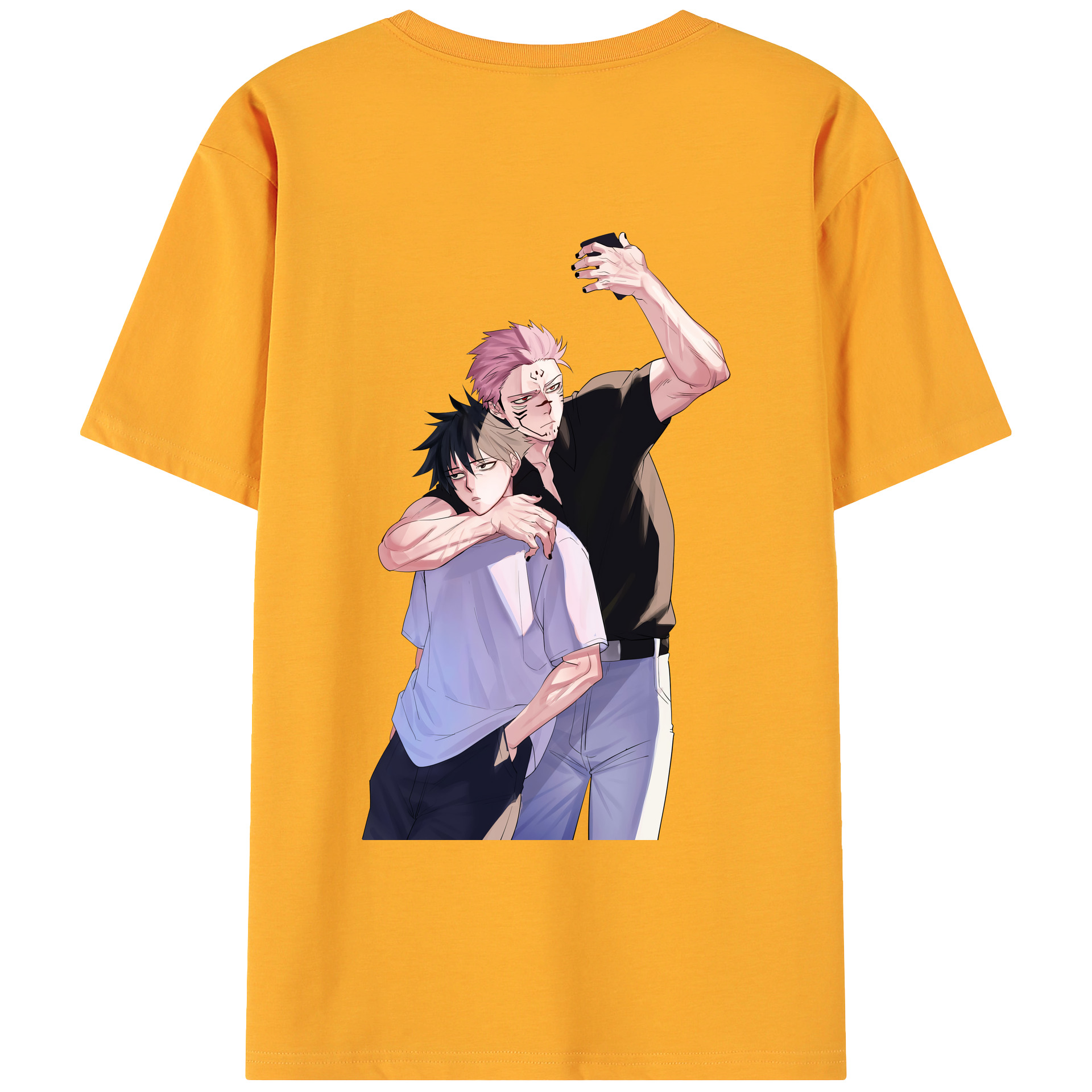 （画像用） 呪術廻戦 Jujutsu Kaisen 綿100％ メンズ半袖Tシャツ（バックプリント） 通気性