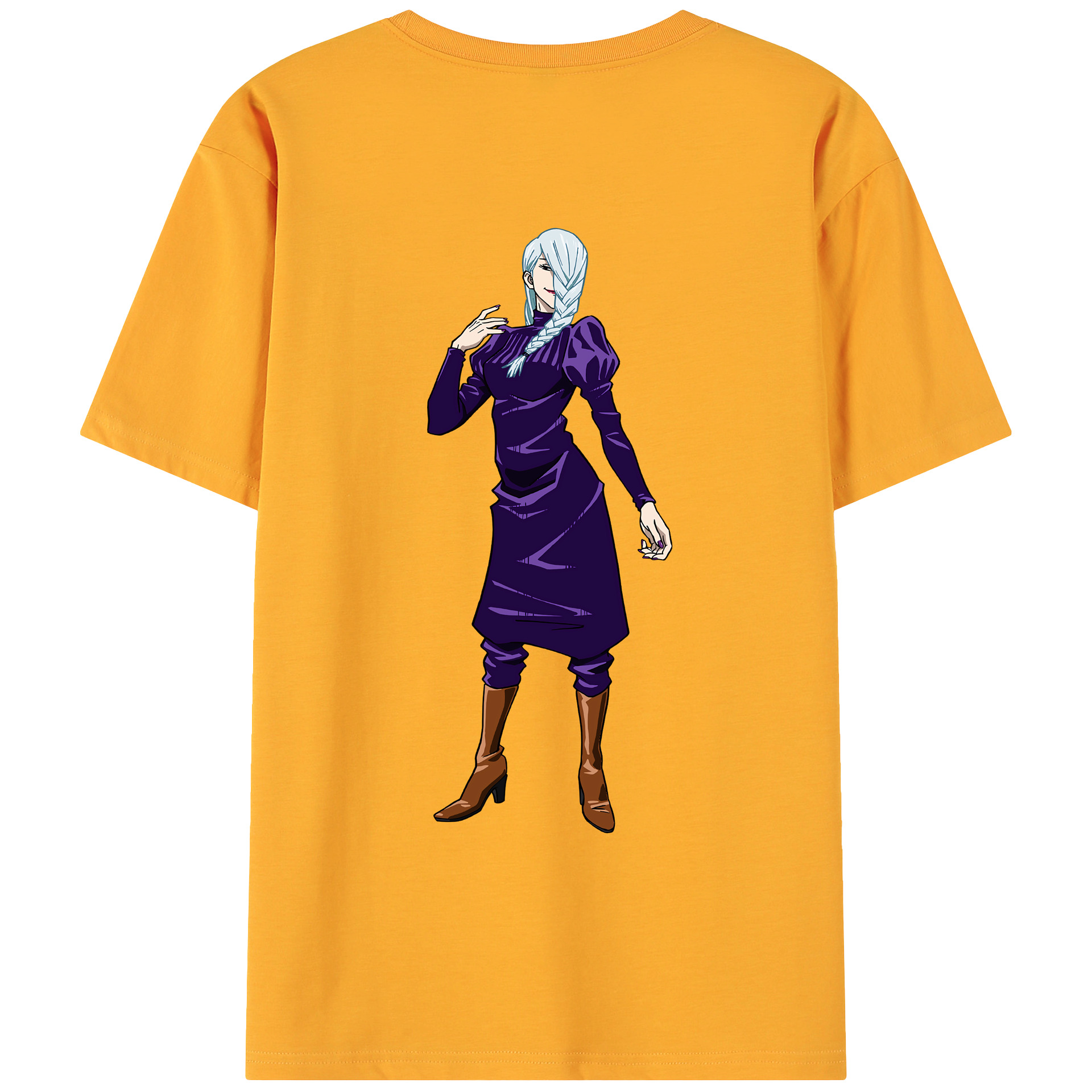 （画像用） 呪術廻戦 Jujutsu Kaisen 綿100％ メンズ半袖Tシャツ（バックプリント） 通気性