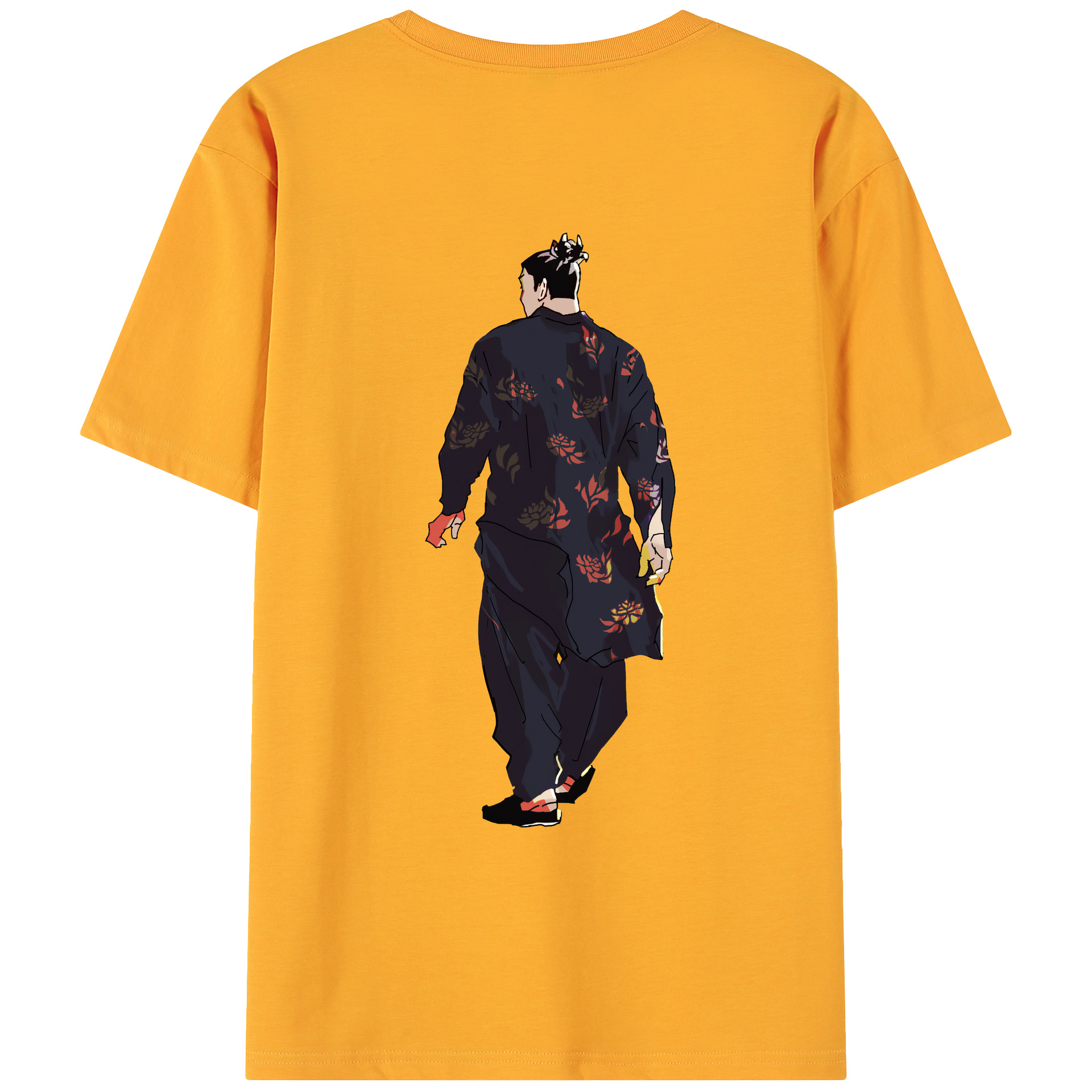 （画像用） 呪術廻戦 Jujutsu Kaisen 綿100％ メンズ半袖Tシャツ（バックプリント） 通気性