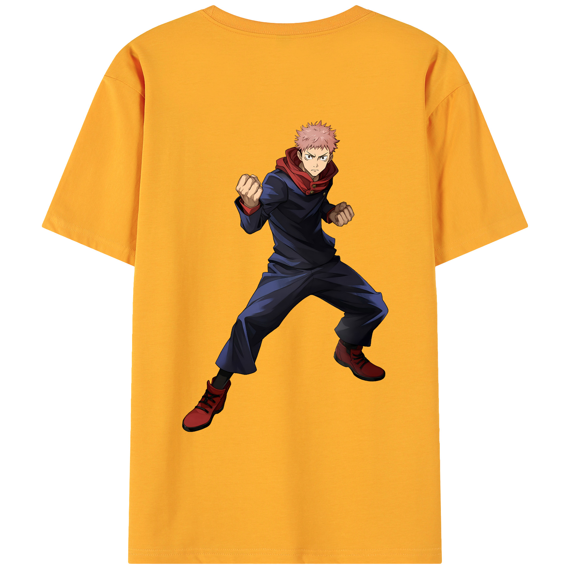 （画像用） 呪術廻戦 Jujutsu Kaisen 綿100％ メンズ半袖Tシャツ（バックプリント） 通気性