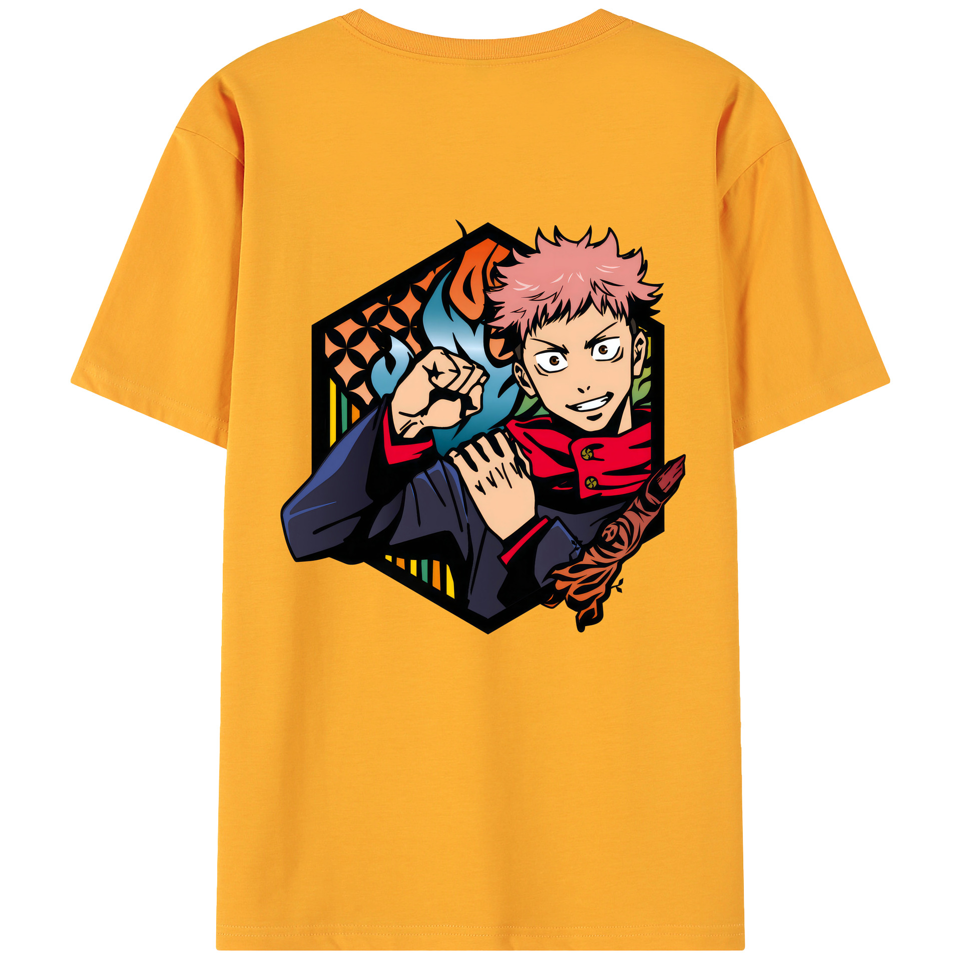 （画像用） 呪術廻戦 Jujutsu Kaisen 綿100％ メンズ半袖Tシャツ（バックプリント） 通気性
