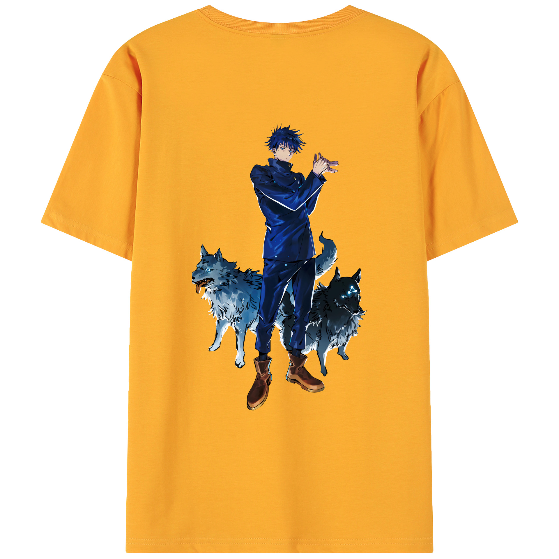 （画像用） 呪術廻戦 Jujutsu Kaisen 綿100％ メンズ半袖Tシャツ（バックプリント） 通気性