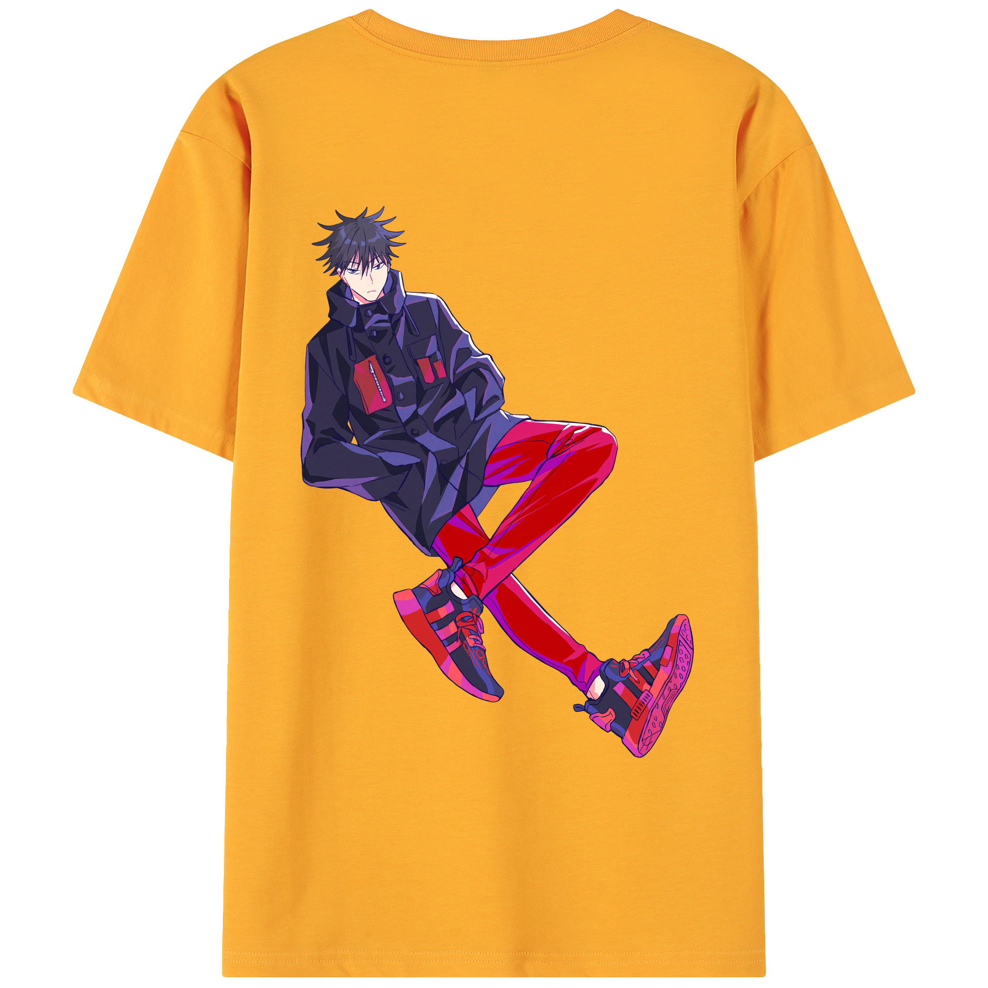（画像用） 呪術廻戦 Jujutsu Kaisen 綿100％ メンズ半袖Tシャツ（バックプリント） 通気性