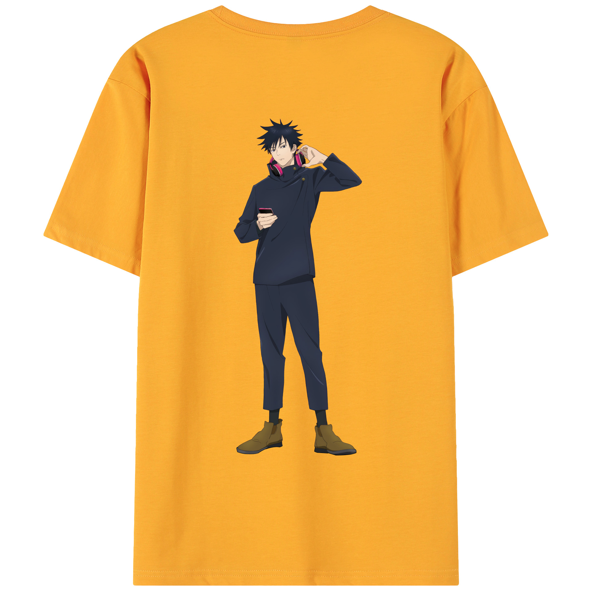 （画像用） 呪術廻戦 Jujutsu Kaisen 綿100％ メンズ半袖Tシャツ（バックプリント） 通気性