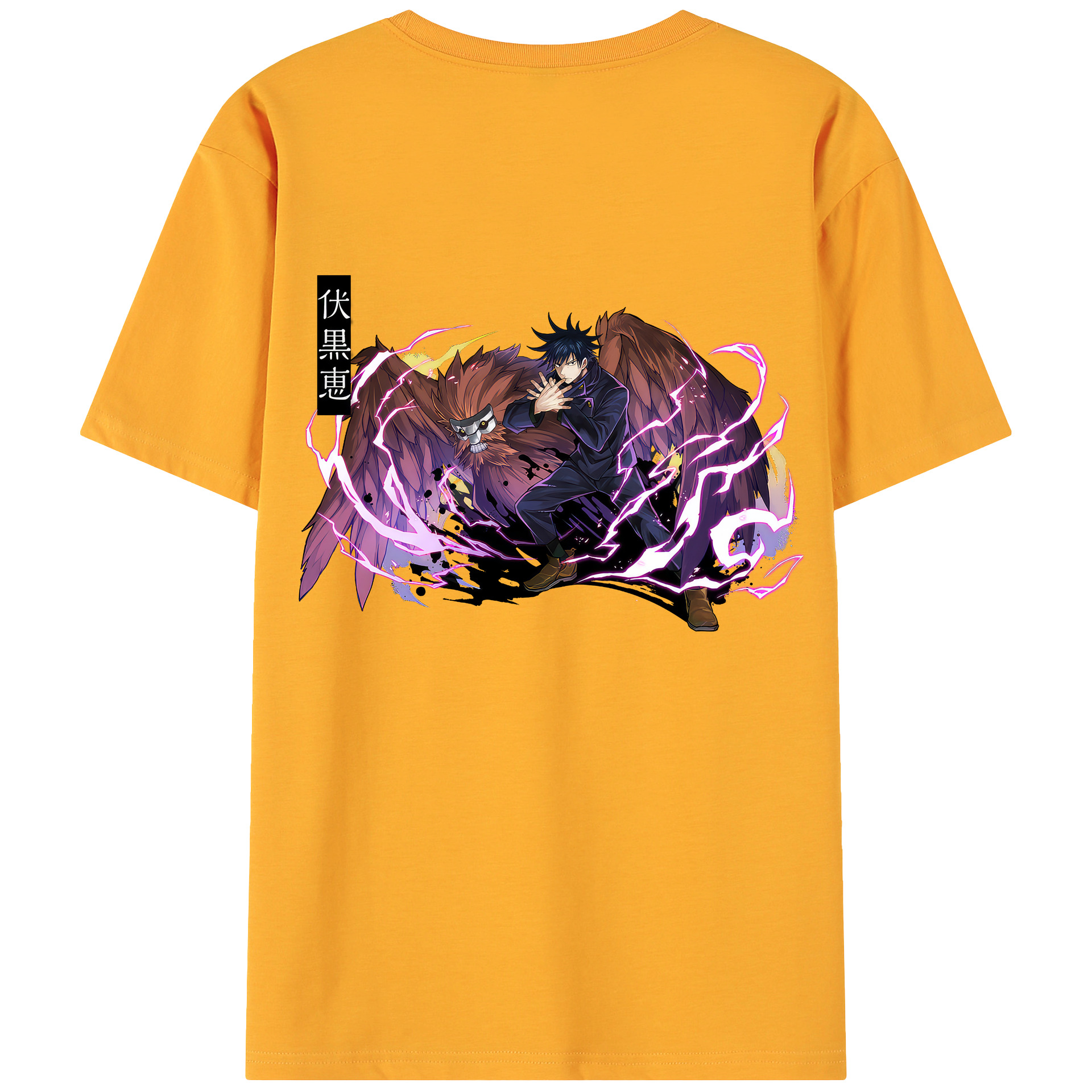 （画像用） 呪術廻戦 Jujutsu Kaisen 綿100％ メンズ半袖Tシャツ（バックプリント） 通気性