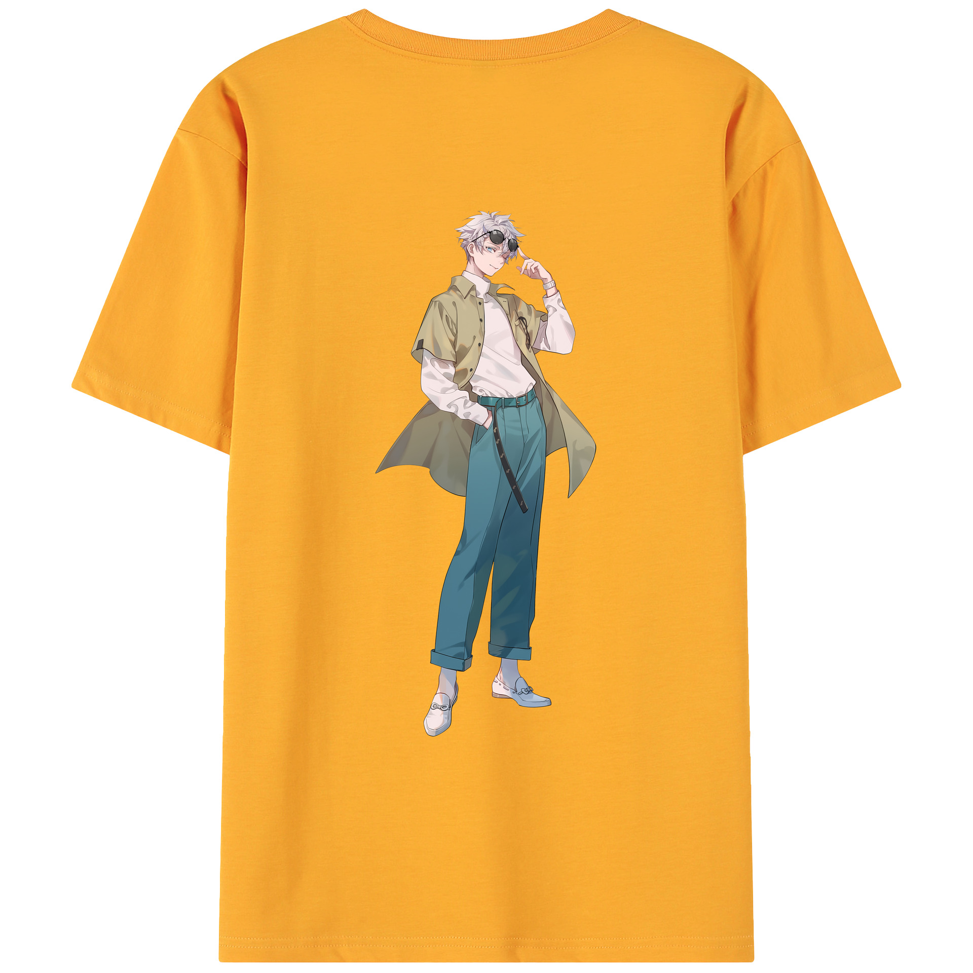 （画像用） 呪術廻戦 Jujutsu Kaisen 綿100％ メンズ半袖Tシャツ（バックプリント） 通気性
