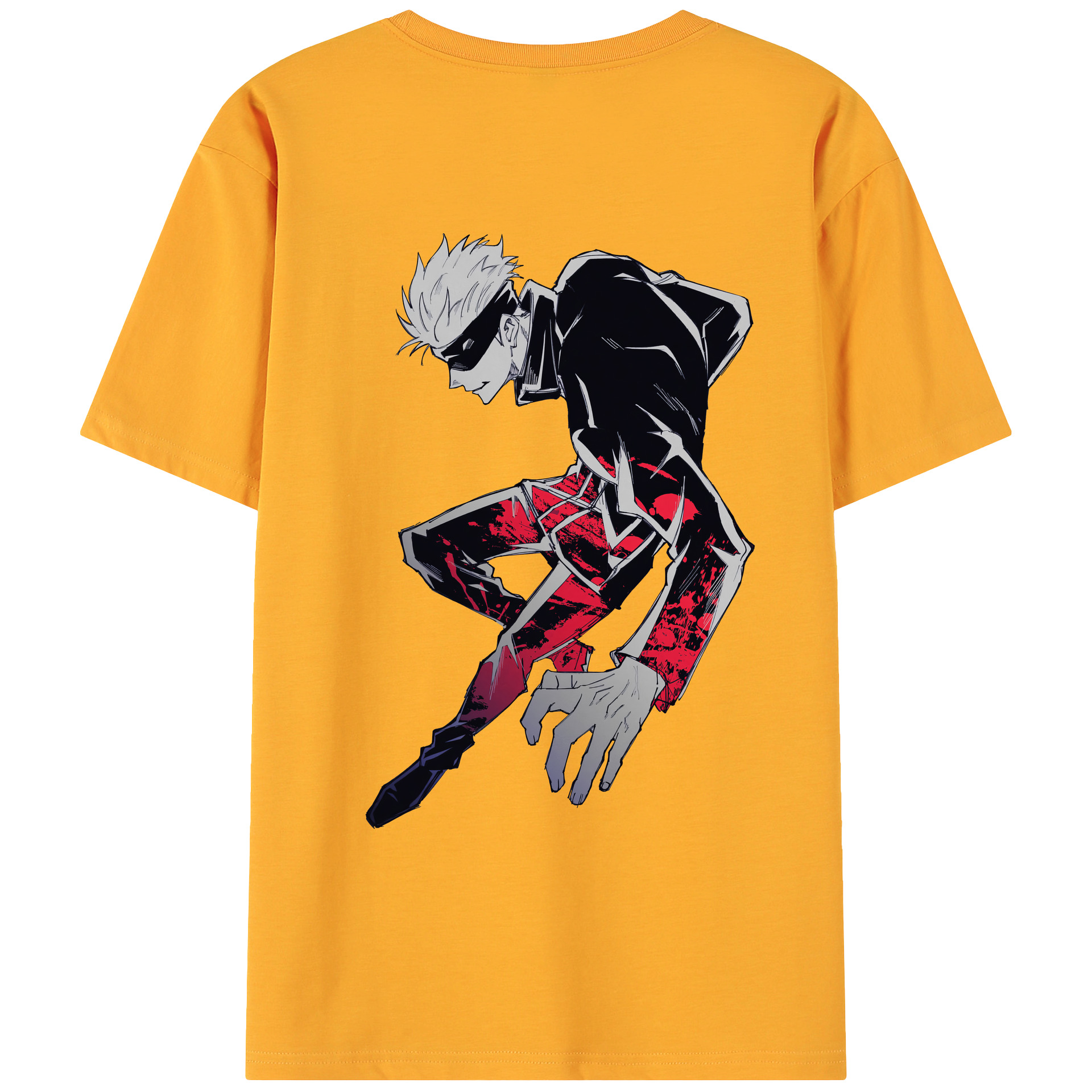 （画像用） 呪術廻戦 Jujutsu Kaisen 綿100％ メンズ半袖Tシャツ（バックプリント） 通気性