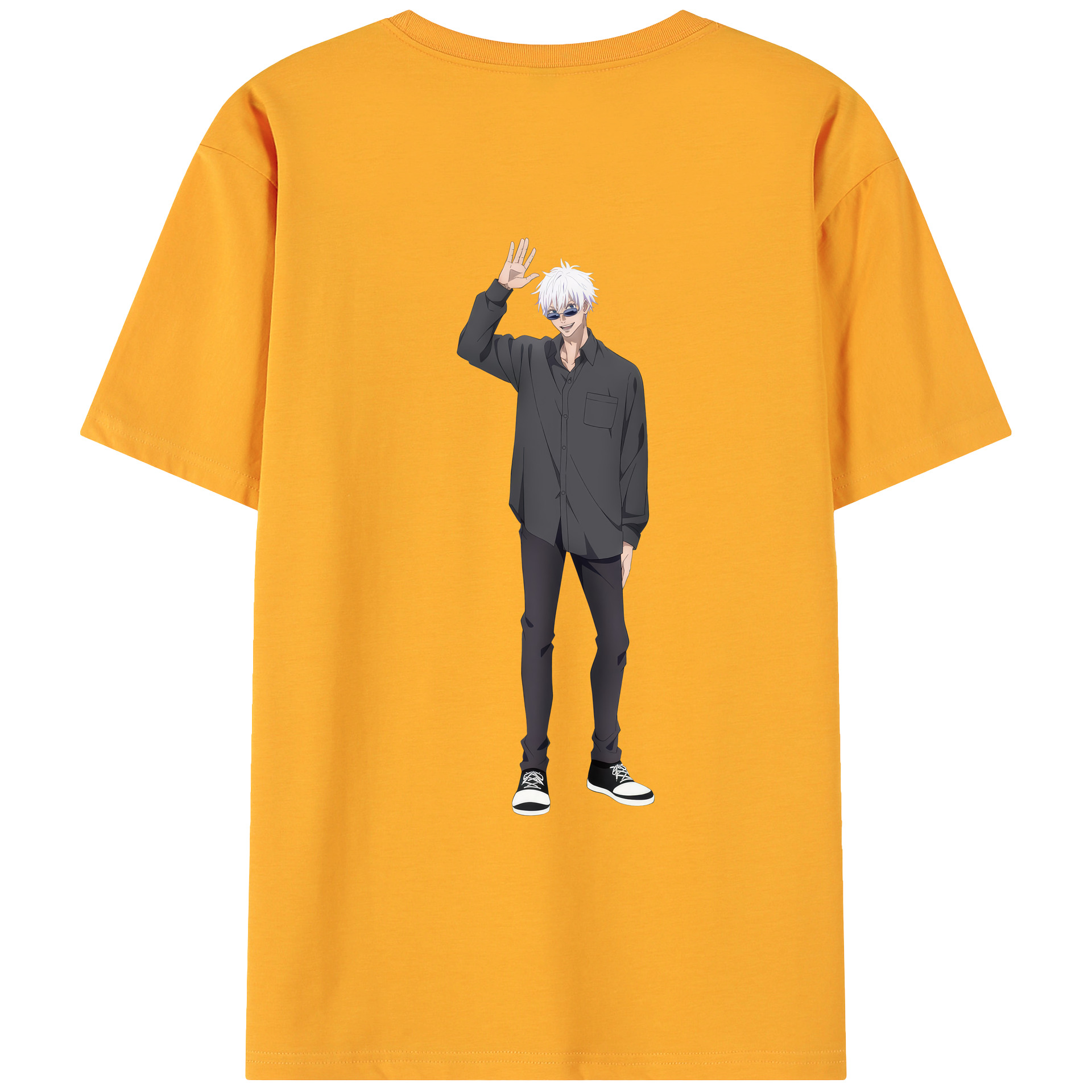 （画像用） 呪術廻戦 Jujutsu Kaisen 綿100％ メンズ半袖Tシャツ（バックプリント） 通気性