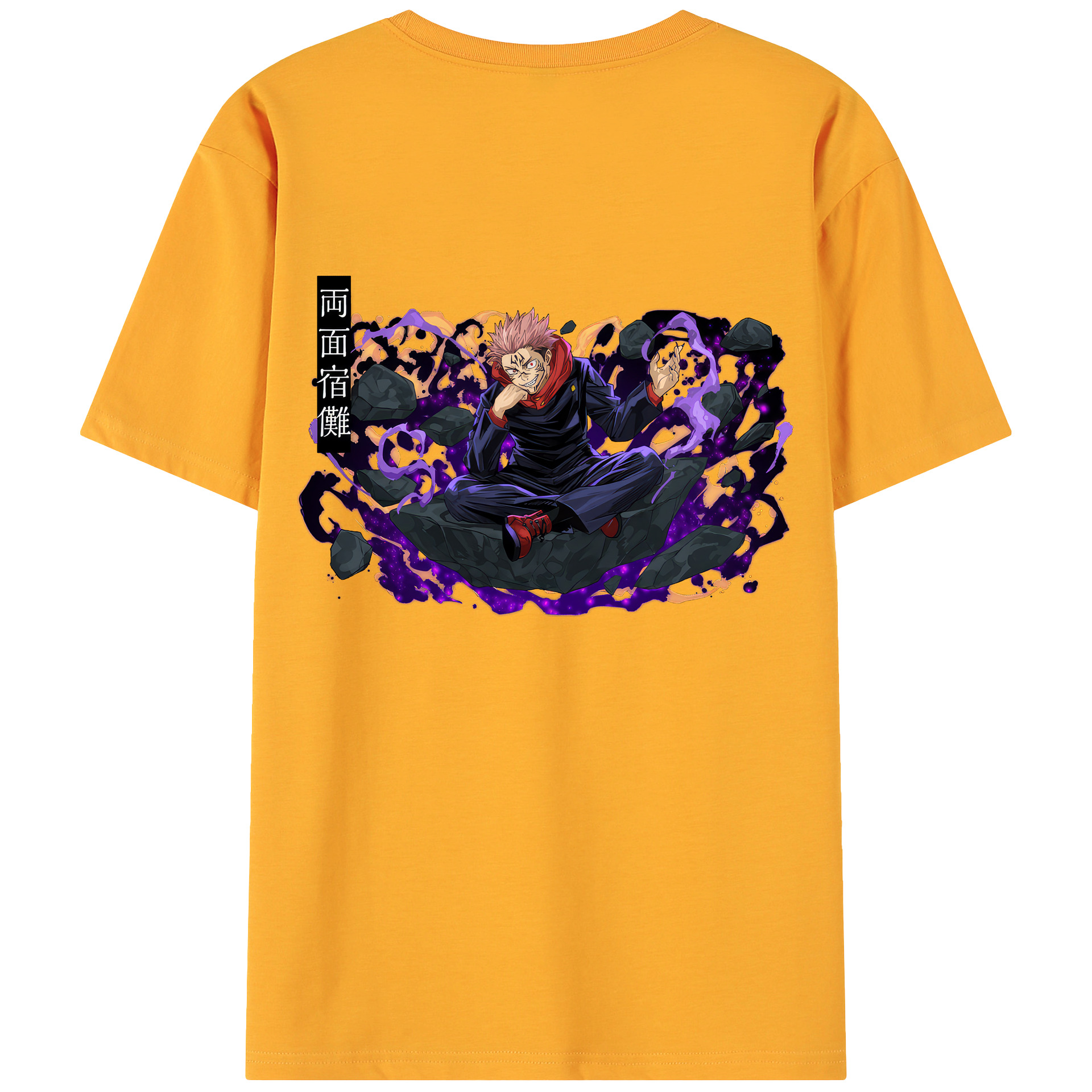 （画像用） 呪術廻戦 Jujutsu Kaisen 綿100％ メンズ半袖Tシャツ（バックプリント） 通気性