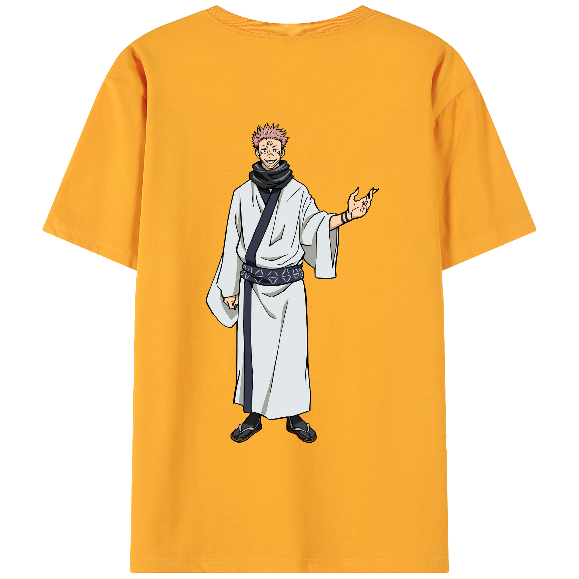 （画像用） 呪術廻戦 Jujutsu Kaisen 綿100％ メンズ半袖Tシャツ（バックプリント） 通気性