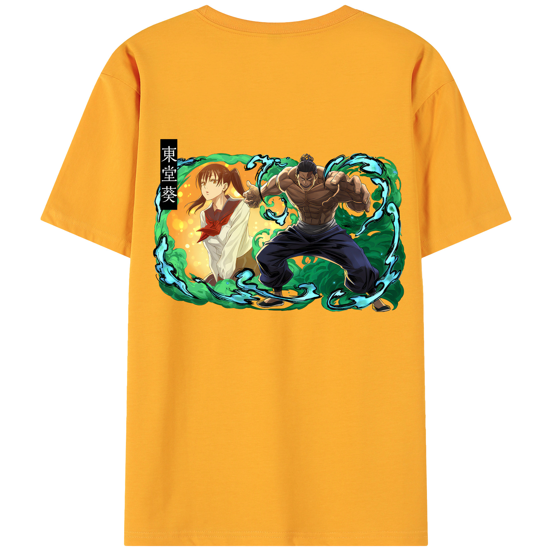 （画像用） 呪術廻戦 Jujutsu Kaisen 綿100％ メンズ半袖Tシャツ（バックプリント） 通気性