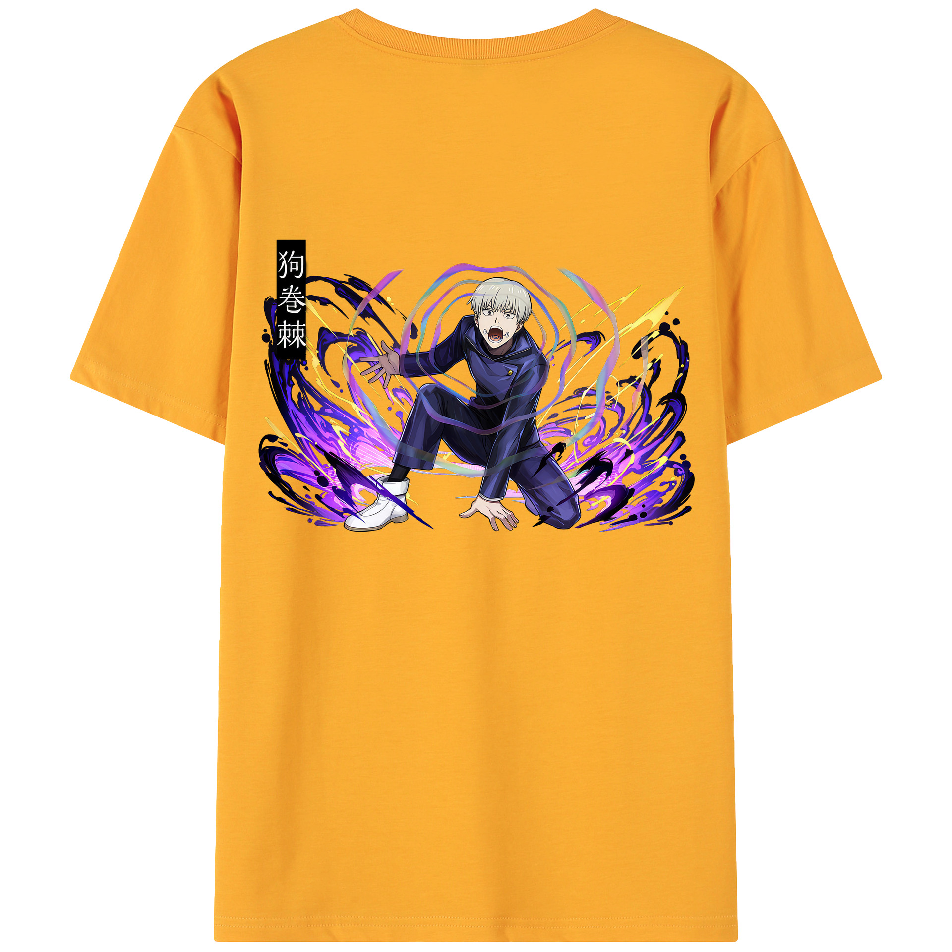 （画像用） 呪術廻戦 Jujutsu Kaisen 綿100％ メンズ半袖Tシャツ（バックプリント） 通気性
