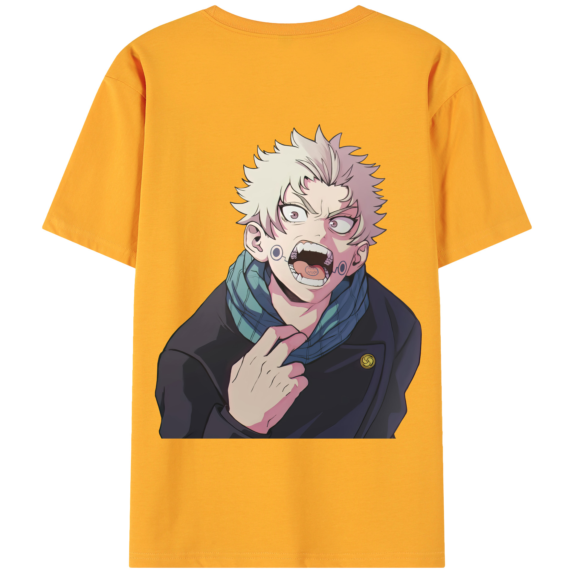 （画像用） 呪術廻戦 Jujutsu Kaisen 綿100％ メンズ半袖Tシャツ（バックプリント） 通気性