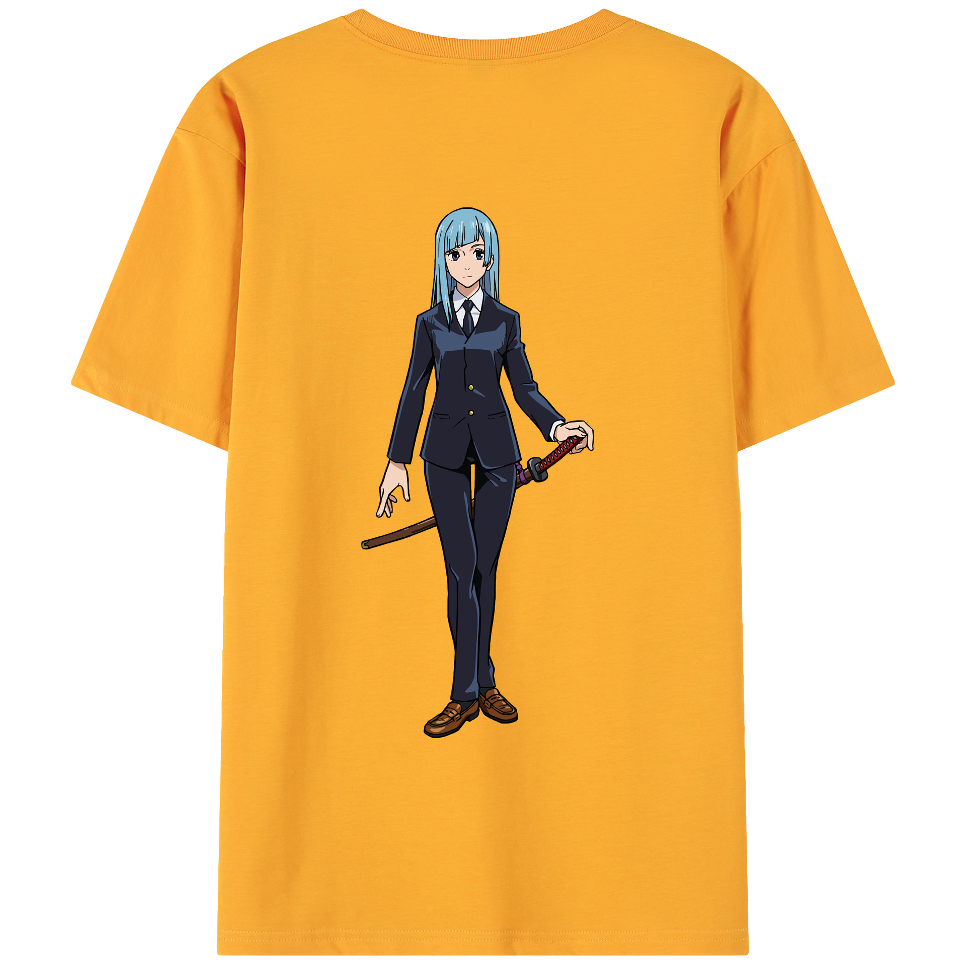 （画像用） 呪術廻戦 Jujutsu Kaisen 綿100％ メンズ半袖Tシャツ（バックプリント） 通気性