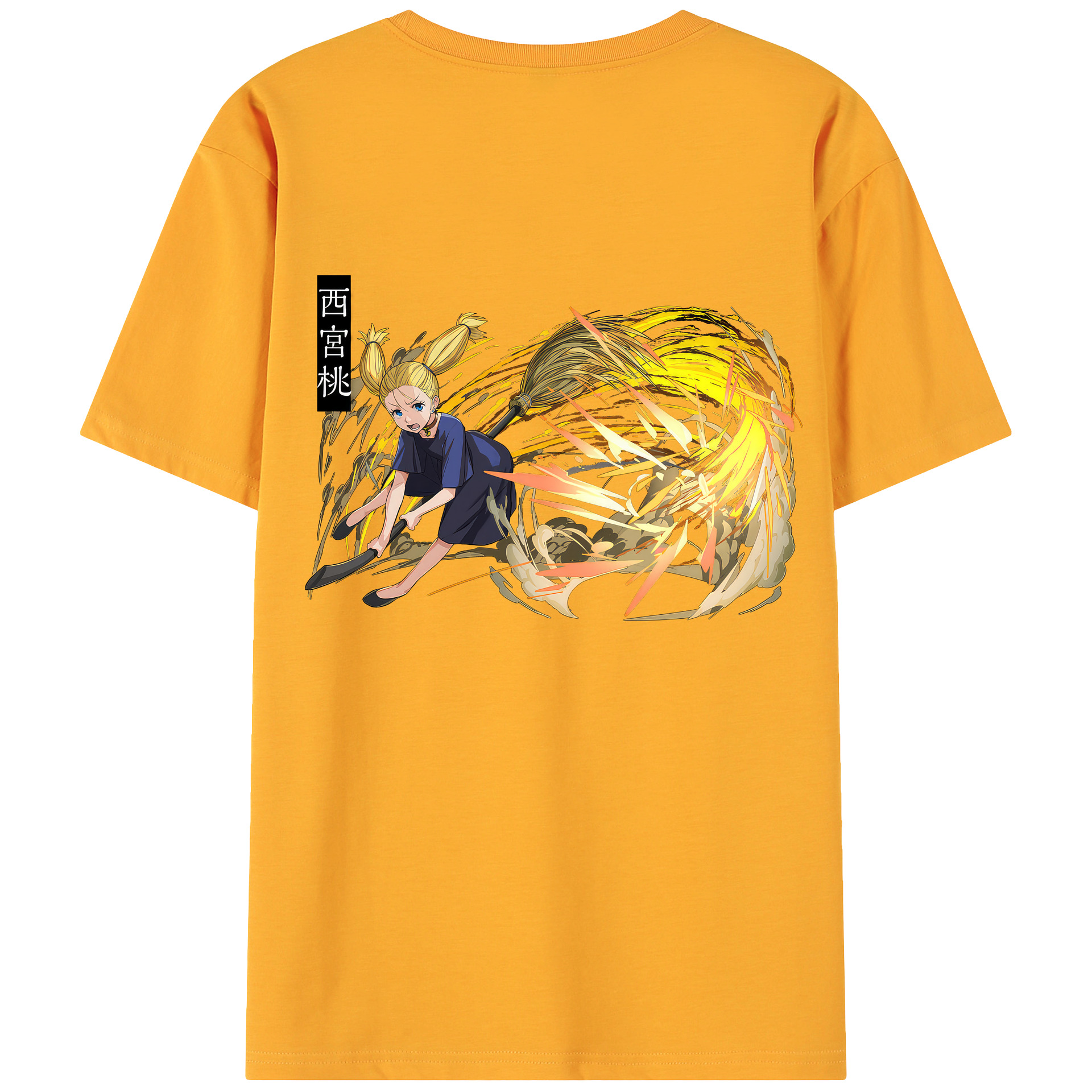 （画像用） 呪術廻戦 Jujutsu Kaisen 綿100％ メンズ半袖Tシャツ（バックプリント） 通気性