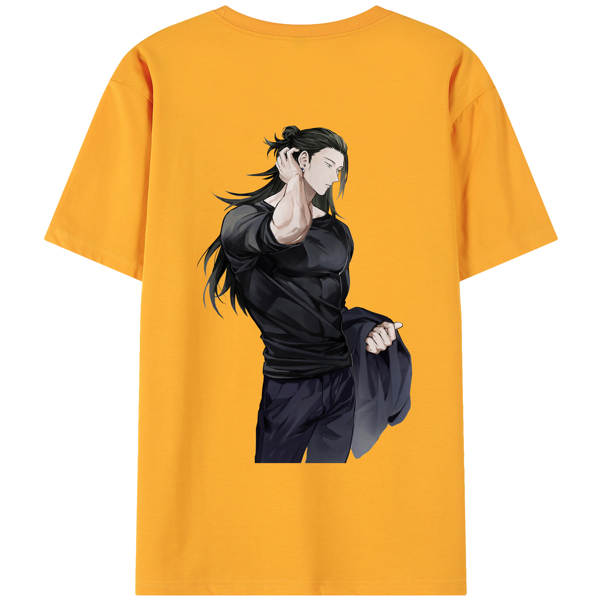 （画像用） 呪術廻戦 Jujutsu Kaisen 綿100％ メンズ半袖Tシャツ（バックプリント） 通気性
