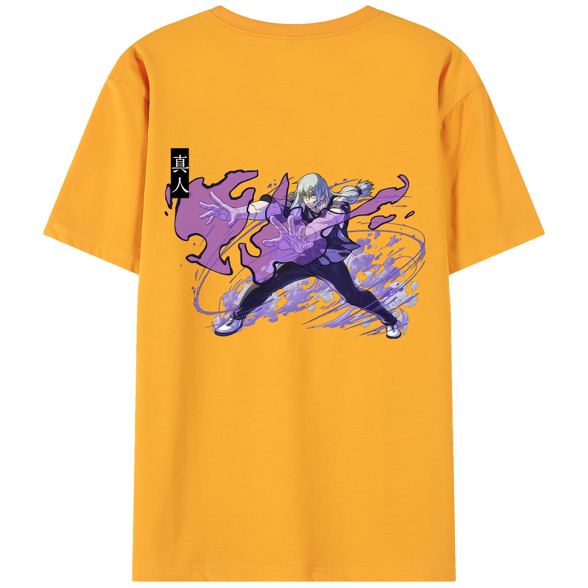（画像用） 呪術廻戦 Jujutsu Kaisen 綿100％ メンズ半袖Tシャツ（バックプリント） 通気性