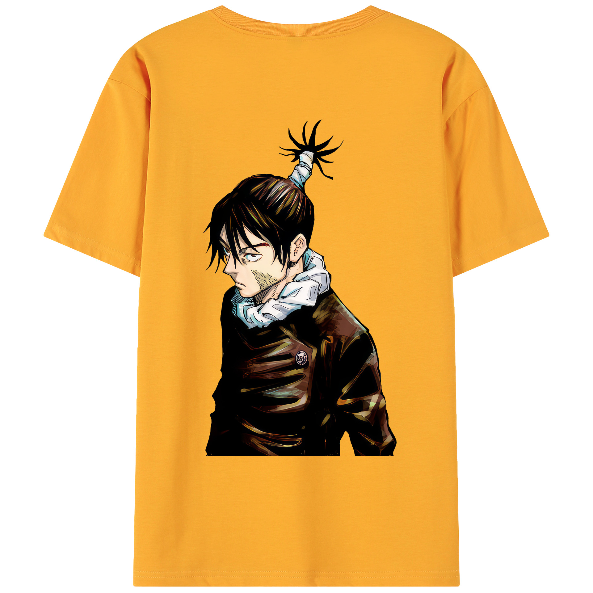 （画像用） 呪術廻戦 Jujutsu Kaisen 綿100％ メンズ半袖Tシャツ（バックプリント） 通気性