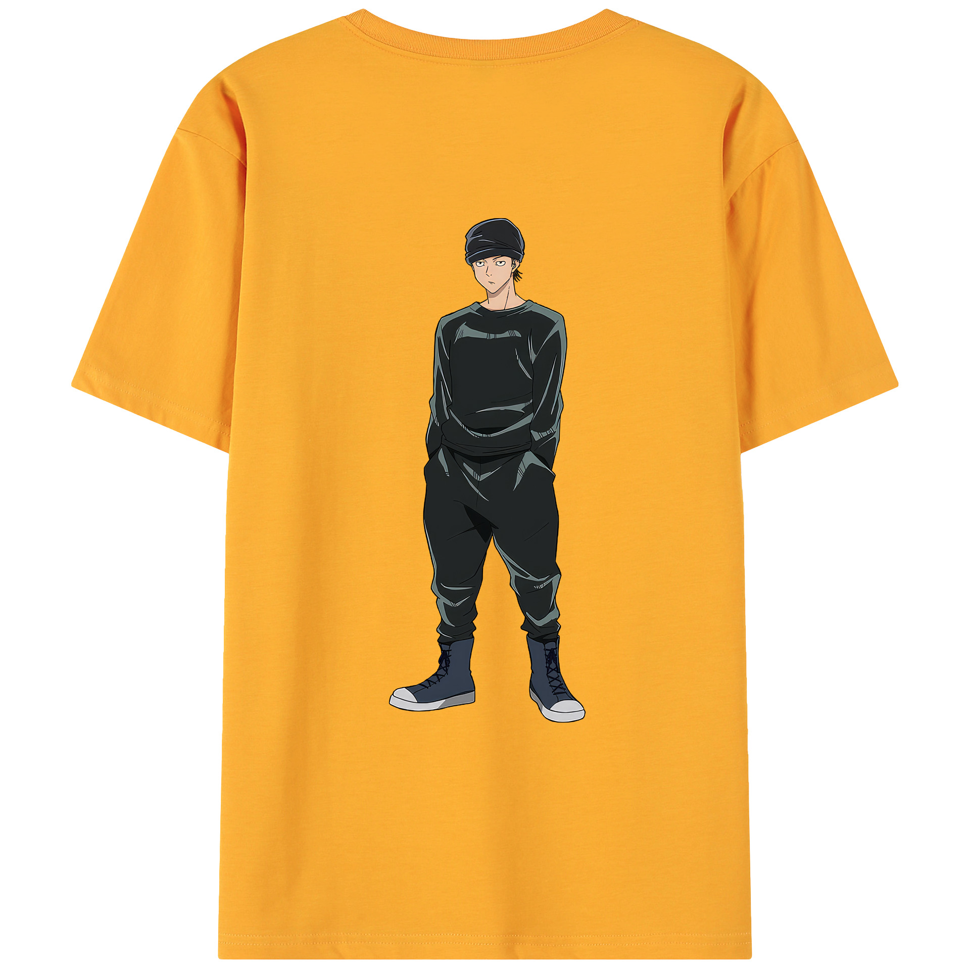 （画像用） 呪術廻戦 Jujutsu Kaisen 綿100％ メンズ半袖Tシャツ（バックプリント） 通気性