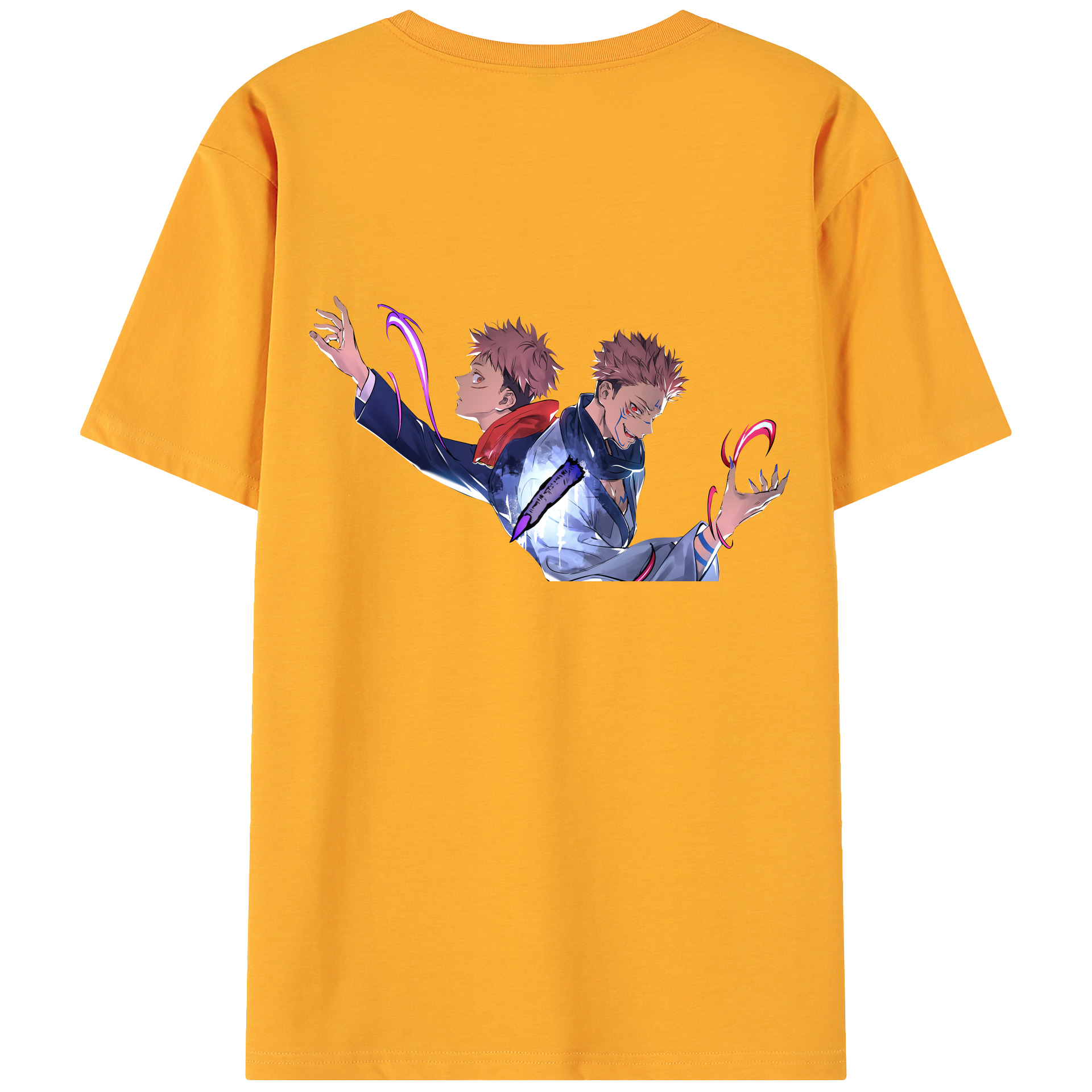 （画像用） 呪術廻戦 Jujutsu Kaisen 綿100％ メンズ半袖Tシャツ（バックプリント） 通気性