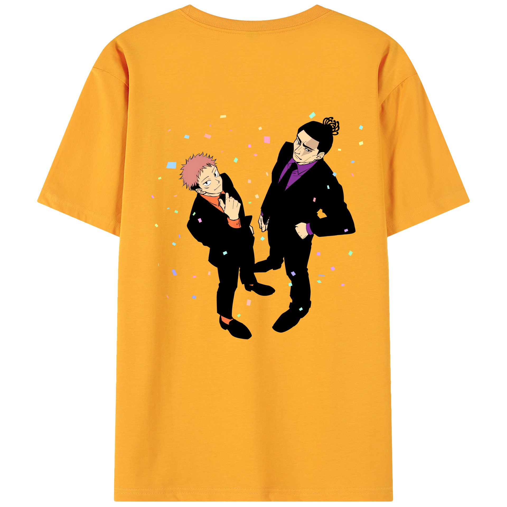 （画像用） 呪術廻戦 Jujutsu Kaisen 綿100％ メンズ半袖Tシャツ（バックプリント） 通気性