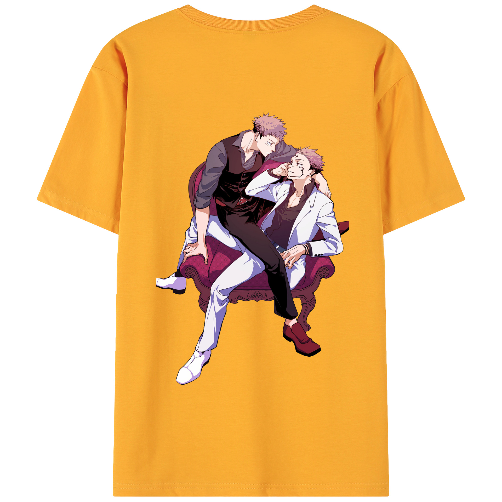 （画像用） 呪術廻戦 Jujutsu Kaisen 綿100％ メンズ半袖Tシャツ（バックプリント） 通気性