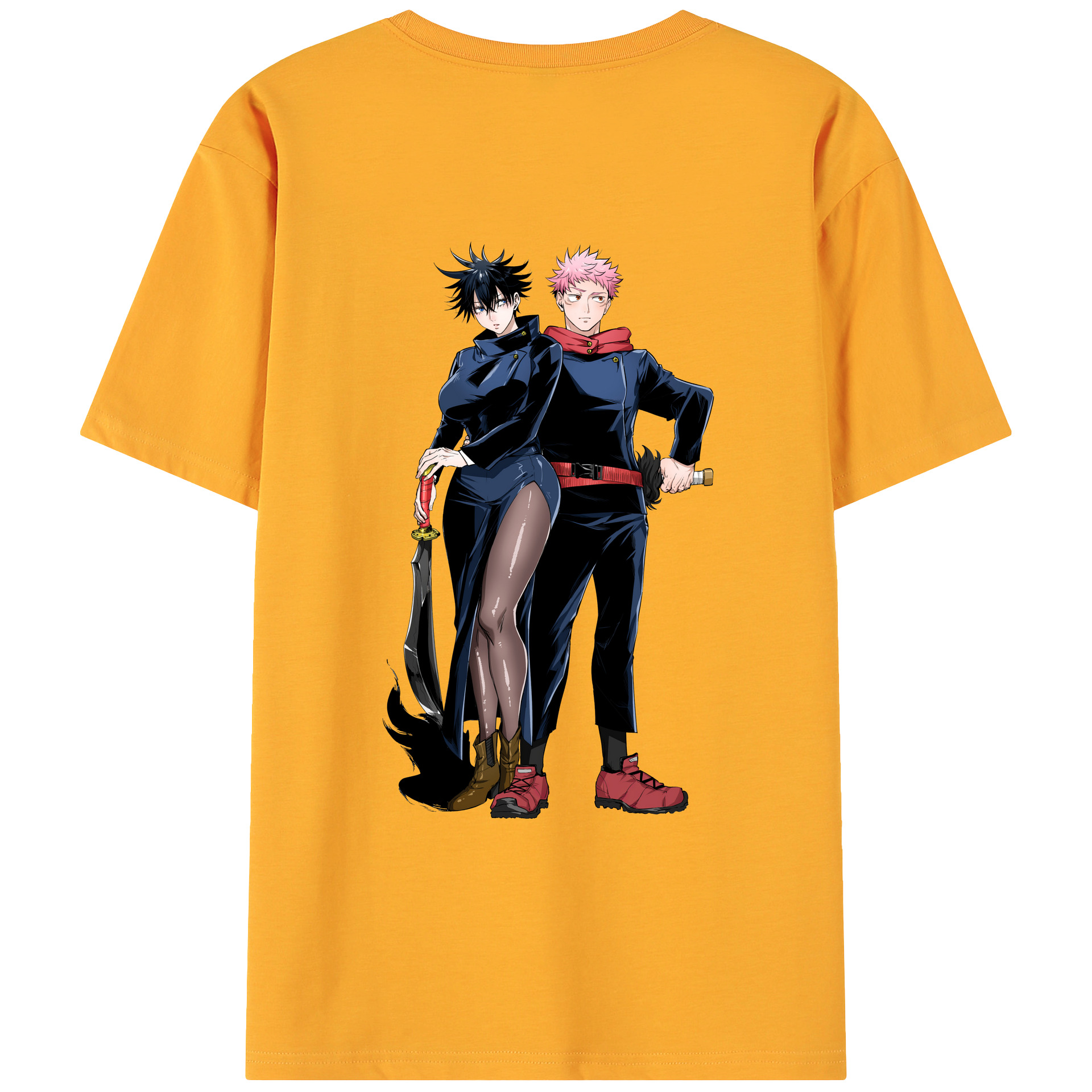 （画像用） 呪術廻戦 Jujutsu Kaisen 綿100％ メンズ半袖Tシャツ（バックプリント） 通気性