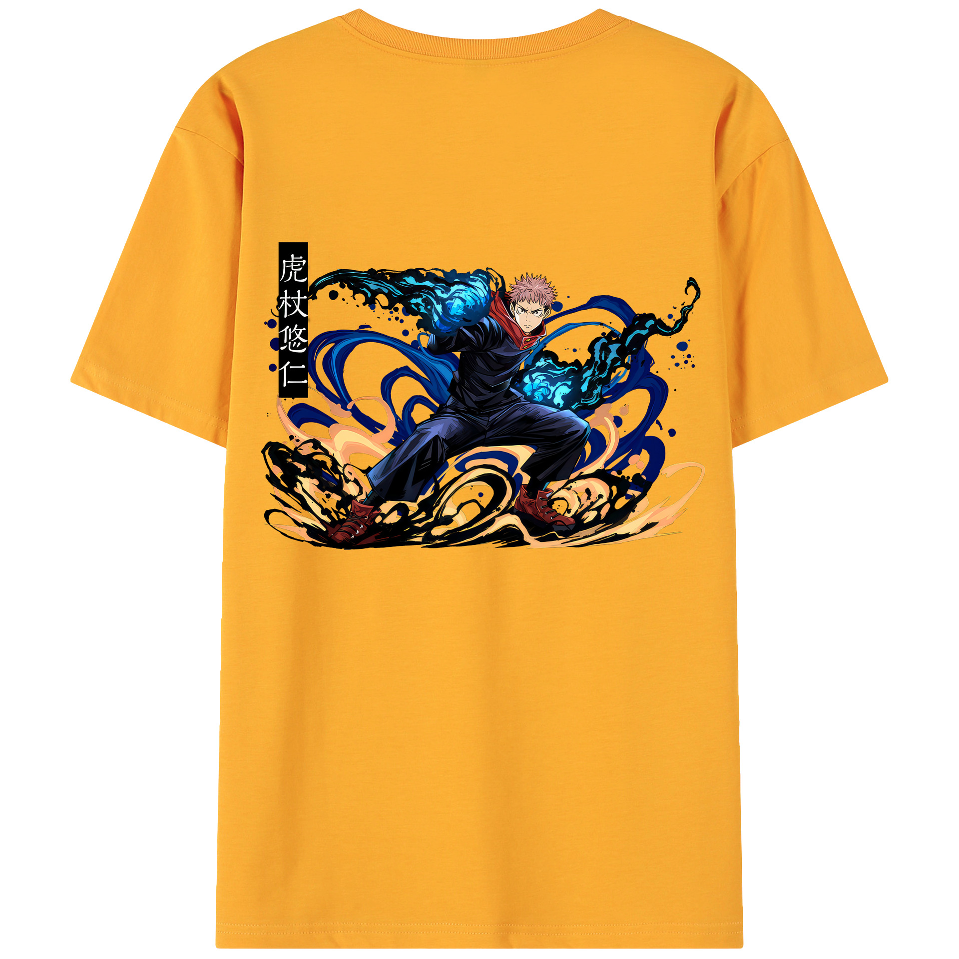 （画像用） 呪術廻戦 Jujutsu Kaisen 綿100％ メンズ半袖Tシャツ（バックプリント） 通気性