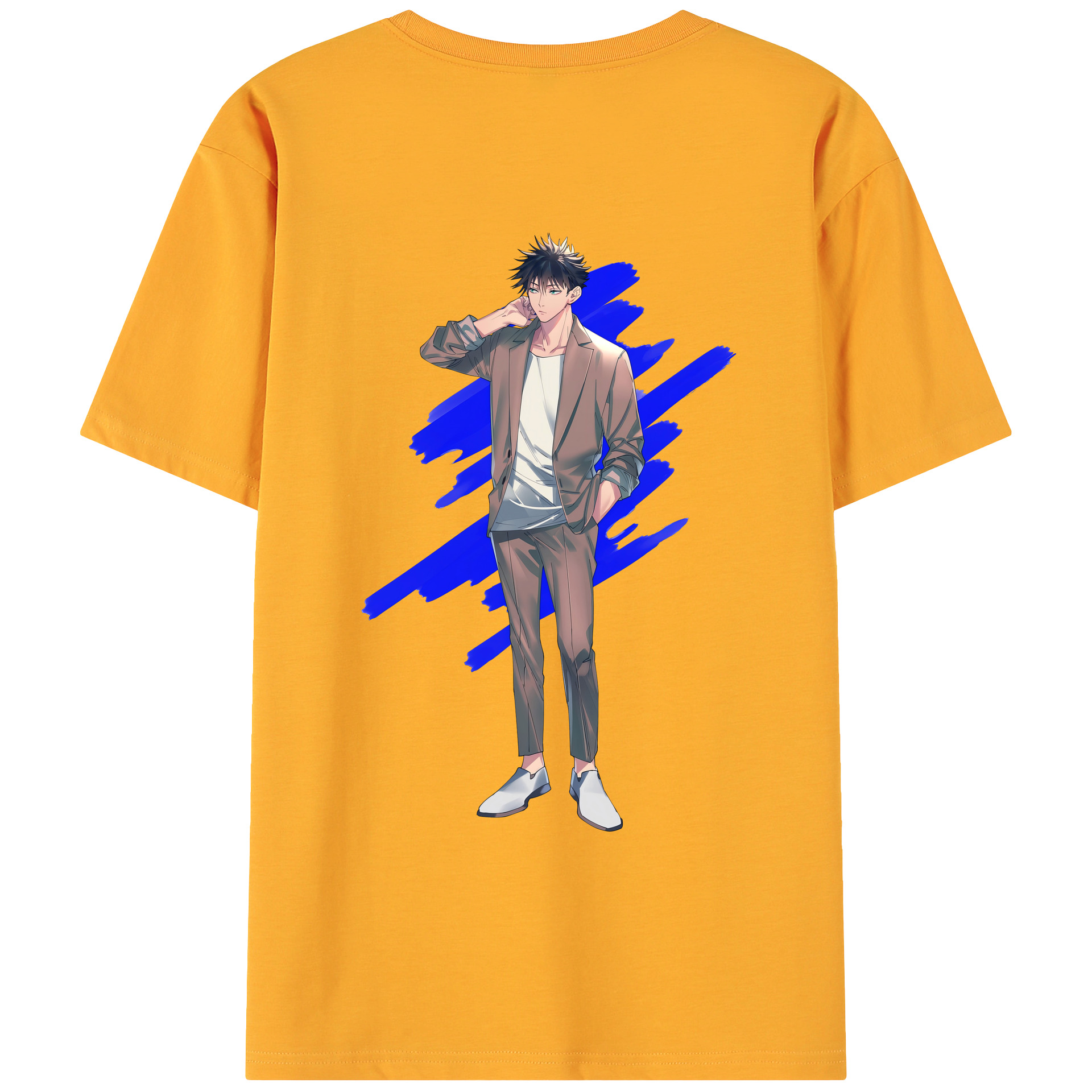 （画像用） 呪術廻戦 Jujutsu Kaisen 綿100％ メンズ半袖Tシャツ（バックプリント） 通気性