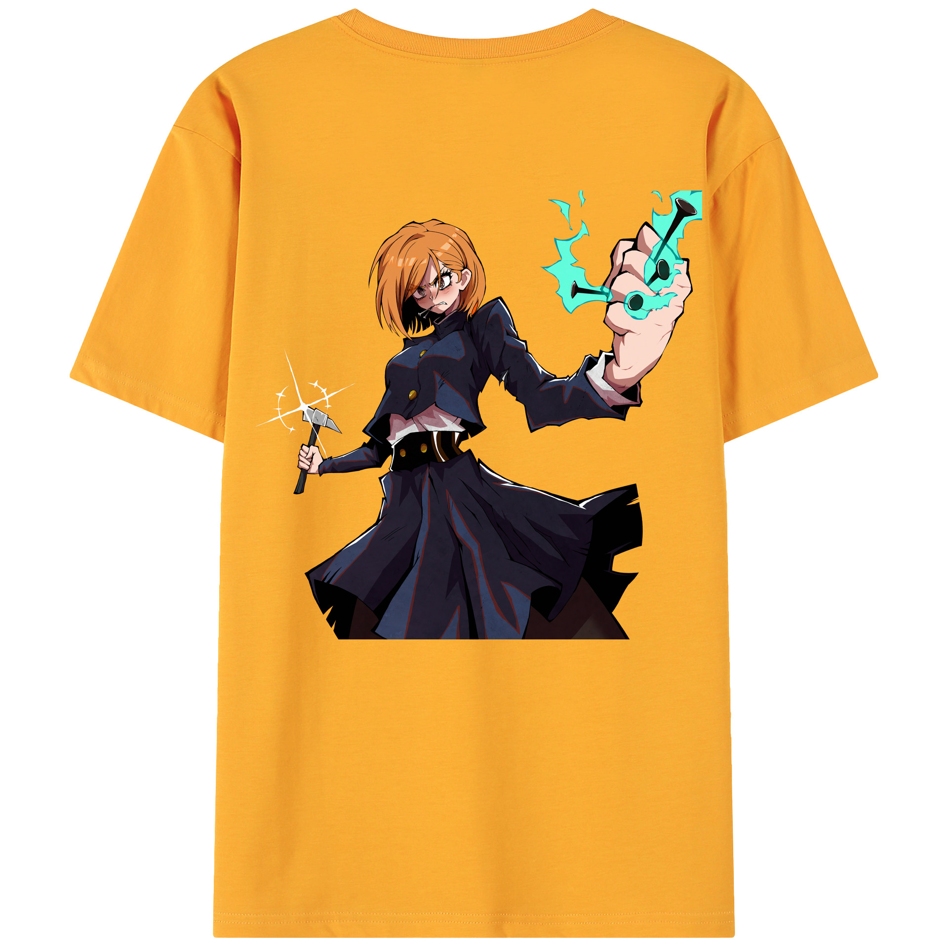 （画像用） 呪術廻戦 Jujutsu Kaisen 綿100％ メンズ半袖Tシャツ（バックプリント） 通気性