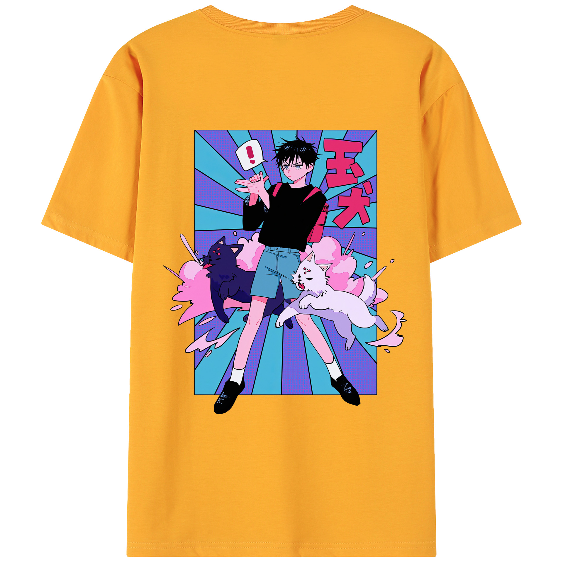 （画像用） 呪術廻戦 Jujutsu Kaisen 綿100％ メンズ半袖Tシャツ（バックプリント） 通気性