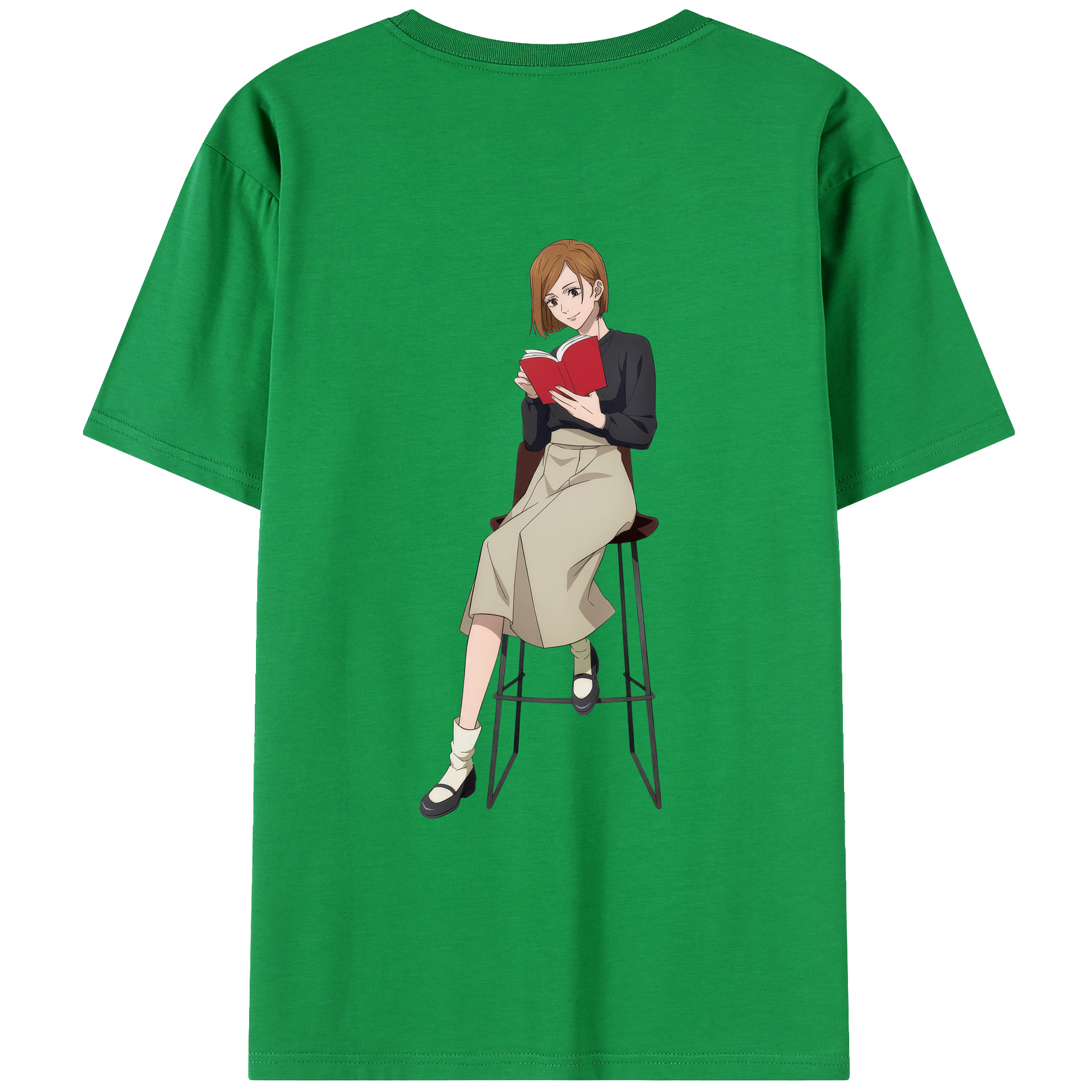 （画像用） 呪術廻戦 Jujutsu Kaisen 綿100％ メンズ半袖Tシャツ（バックプリント） 通気性