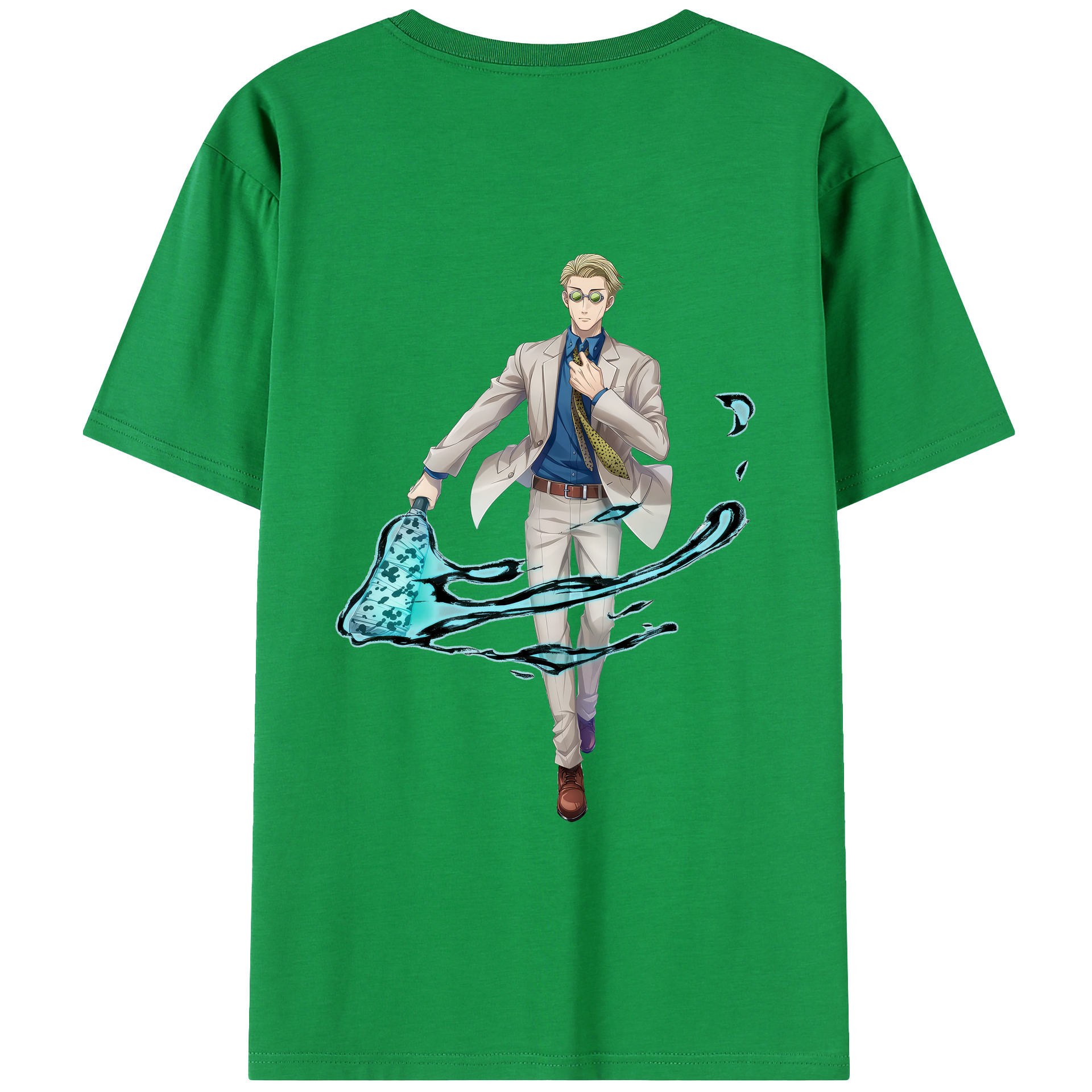 （画像用） 呪術廻戦 Jujutsu Kaisen 綿100％ メンズ半袖Tシャツ（バックプリント） 通気性