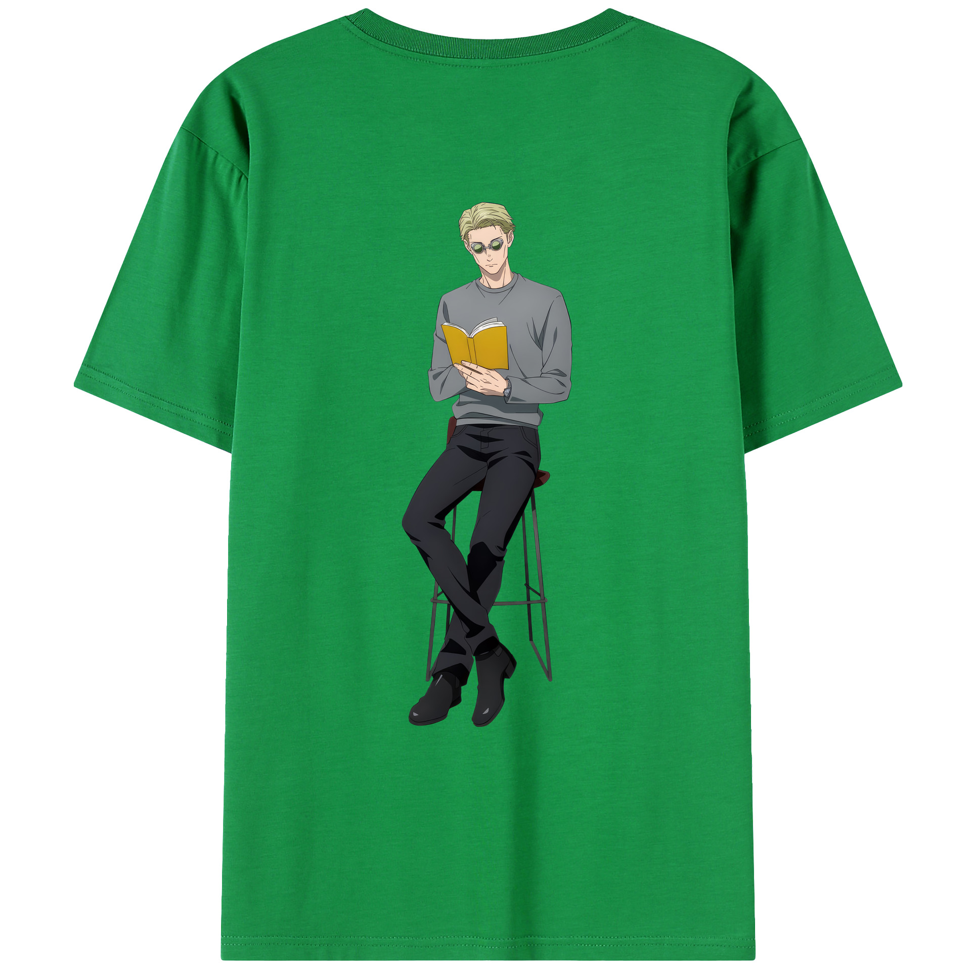 （画像用） 呪術廻戦 Jujutsu Kaisen 綿100％ メンズ半袖Tシャツ（バックプリント） 通気性