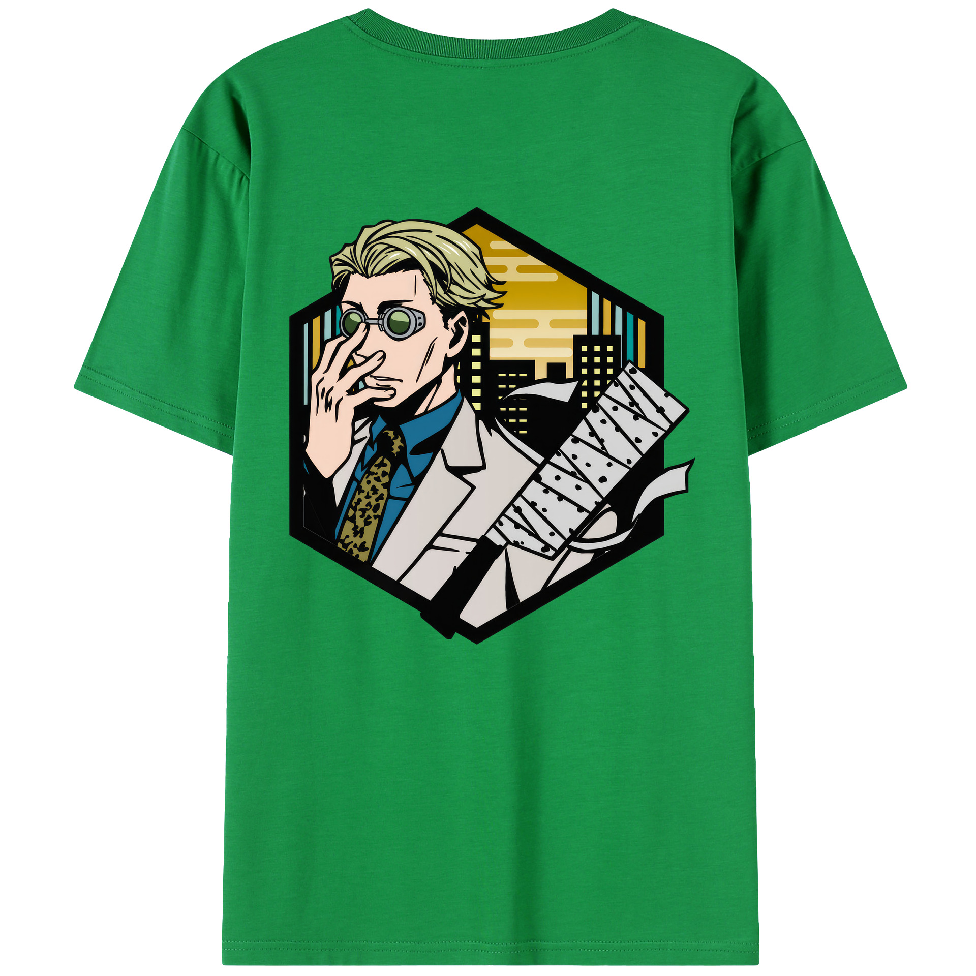 （画像用） 呪術廻戦 Jujutsu Kaisen 綿100％ メンズ半袖Tシャツ（バックプリント） 通気性