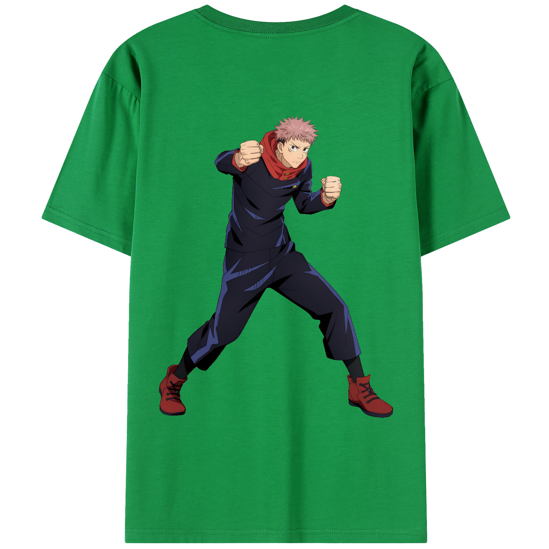 （画像用） 呪術廻戦 Jujutsu Kaisen 綿100％ メンズ半袖Tシャツ（バックプリント） 通気性