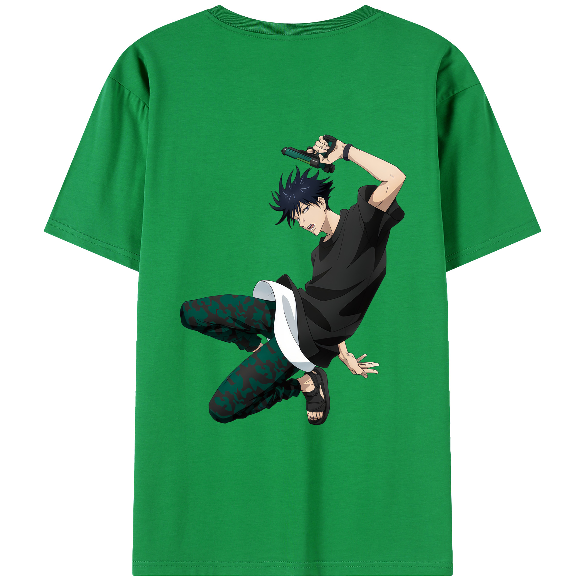 （画像用） 呪術廻戦 Jujutsu Kaisen 綿100％ メンズ半袖Tシャツ（バックプリント） 通気性