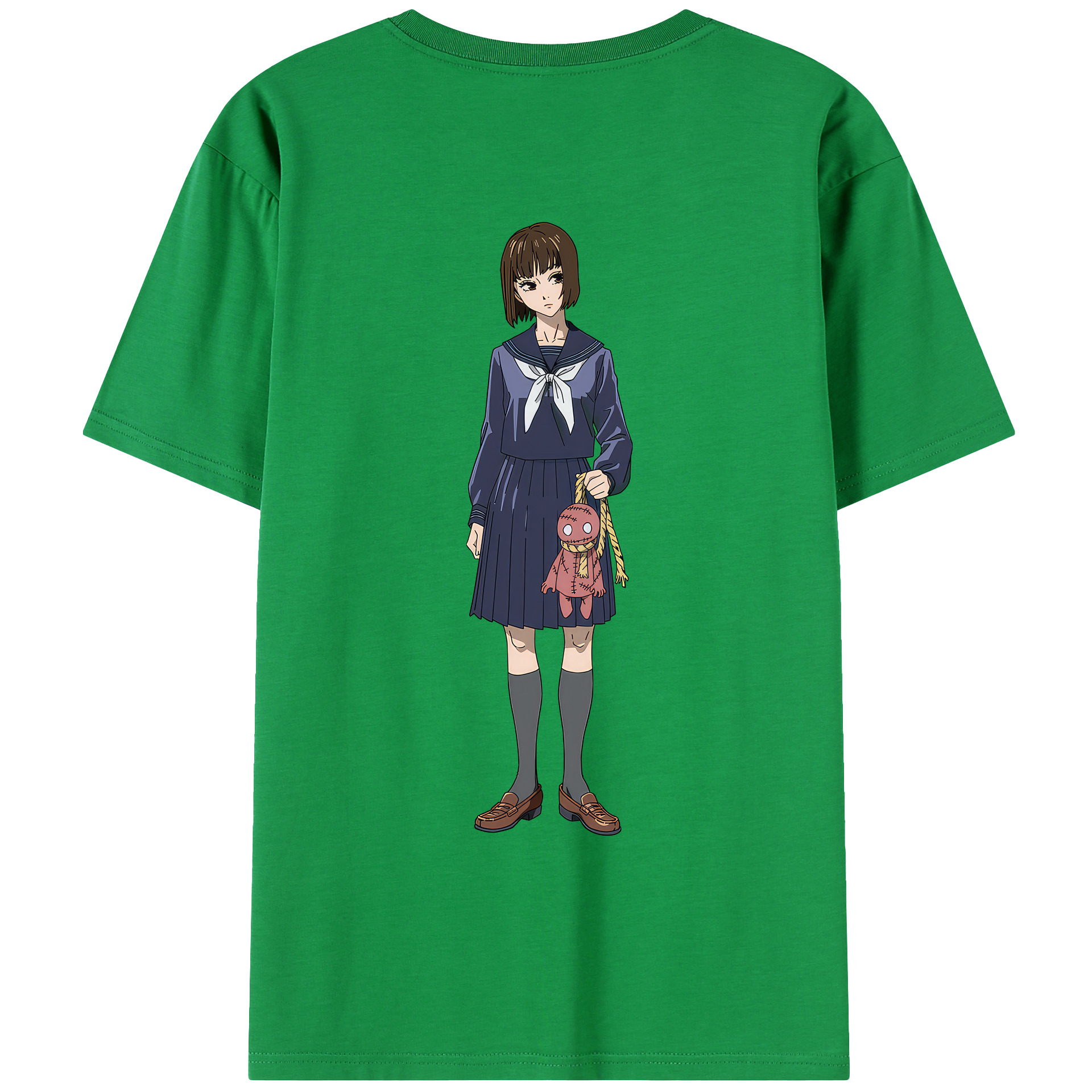 （画像用） 呪術廻戦 Jujutsu Kaisen 綿100％ メンズ半袖Tシャツ（バックプリント） 通気性