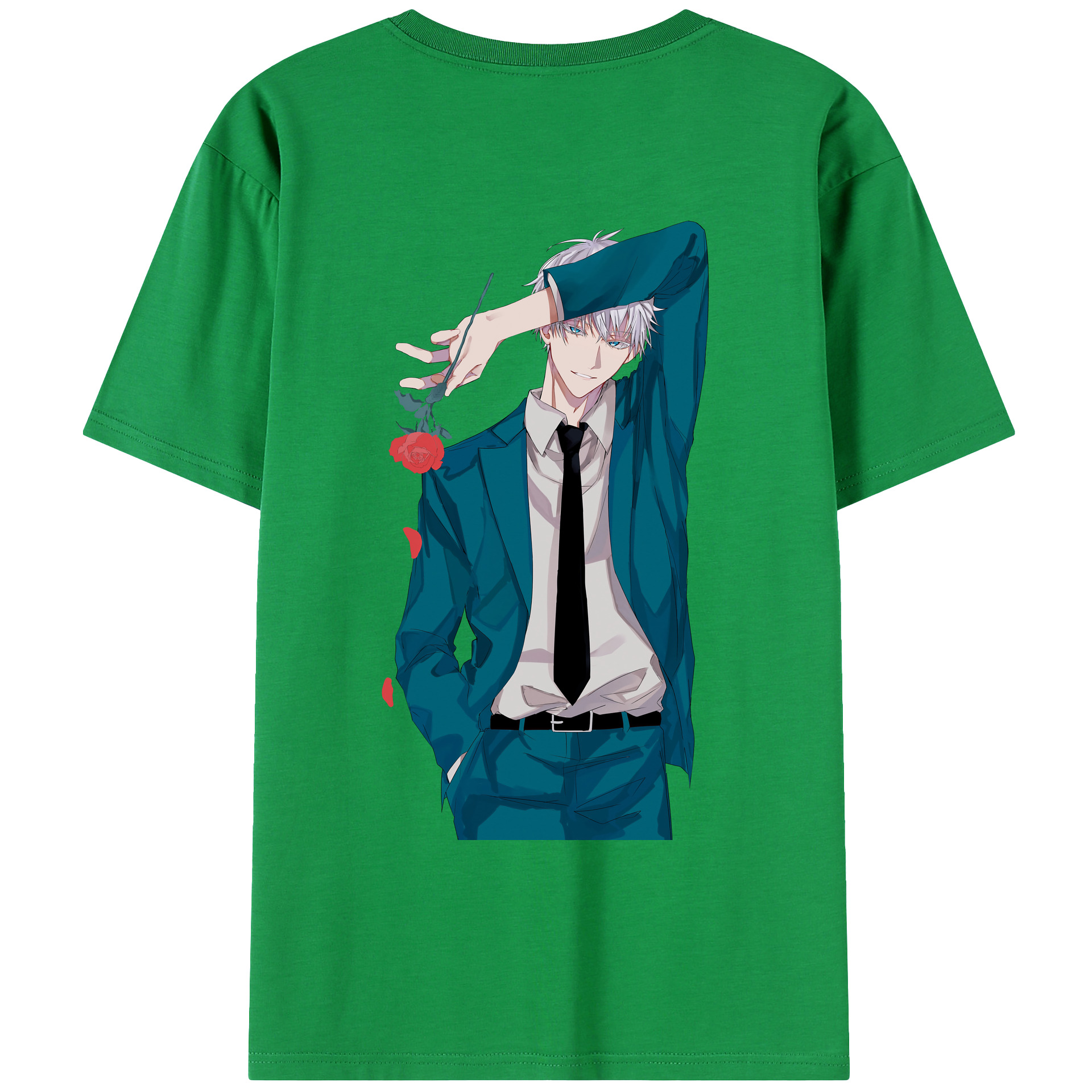 （画像用） 呪術廻戦 Jujutsu Kaisen 綿100％ メンズ半袖Tシャツ（バックプリント） 通気性