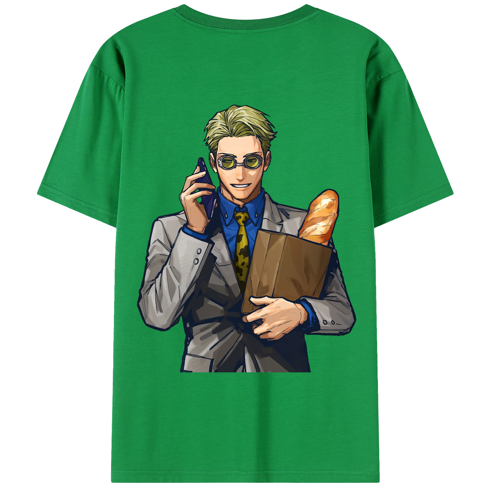 （画像用） 呪術廻戦 Jujutsu Kaisen 綿100％ メンズ半袖Tシャツ（バックプリント） 通気性